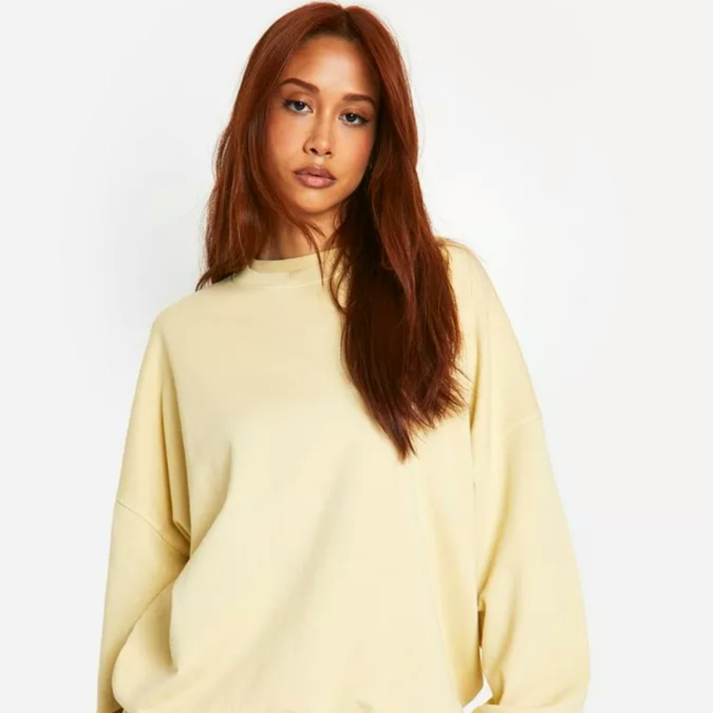 yellow sweatshirt