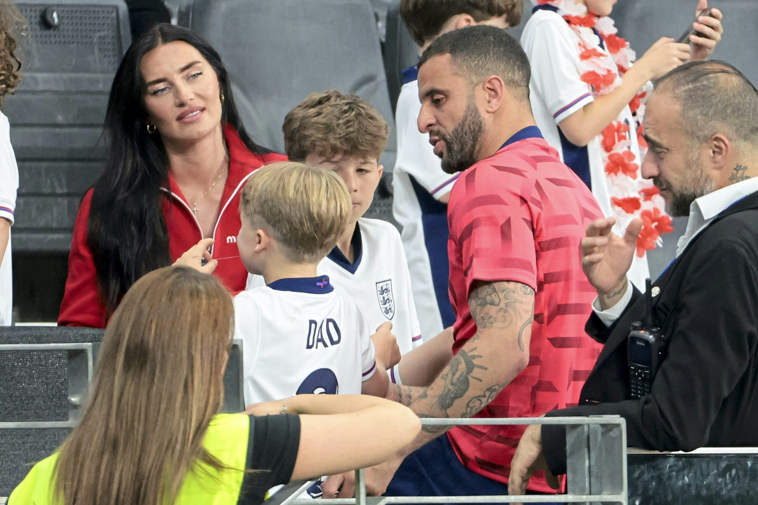 Kyle Walker, Annie Kilner and their kids