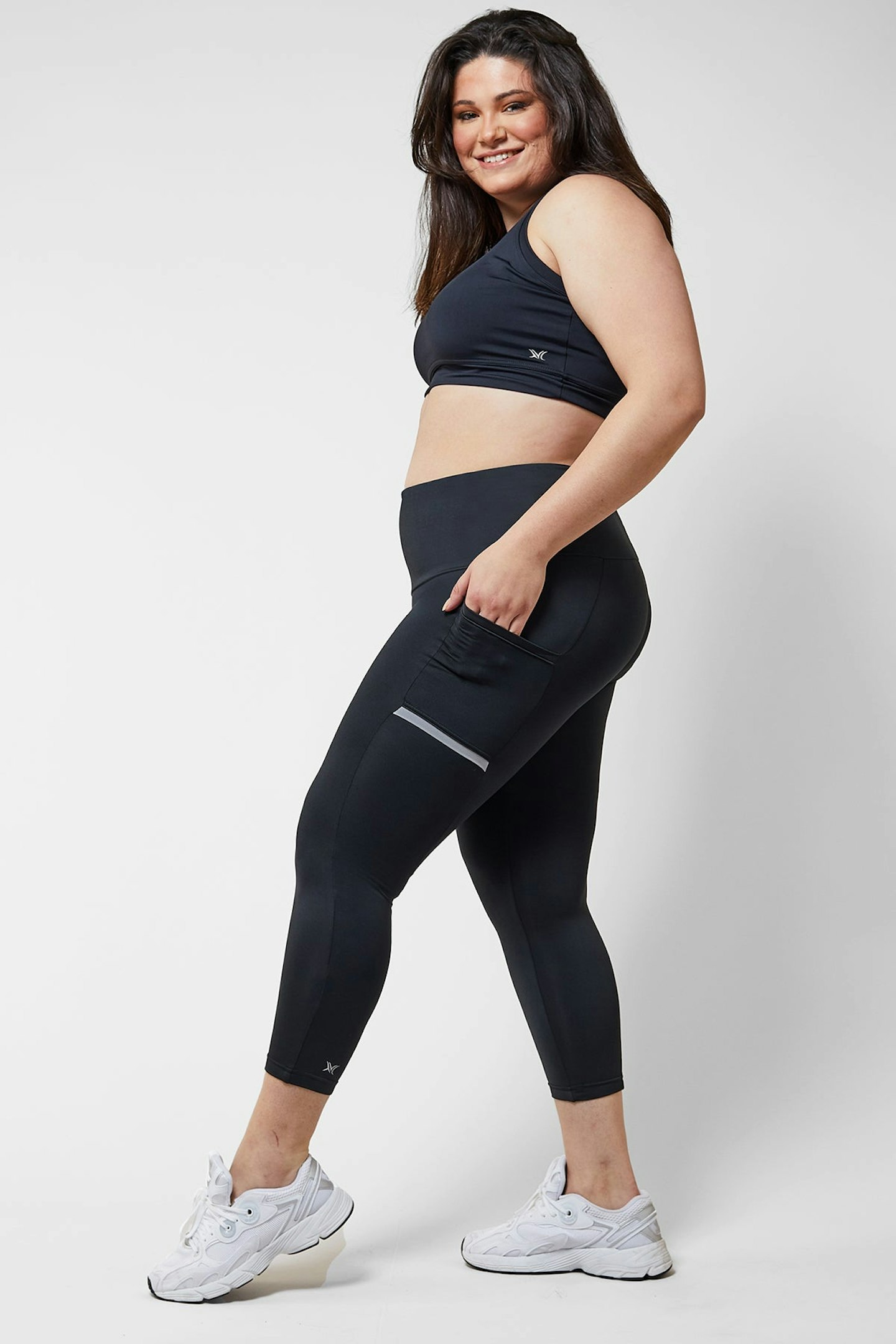 TLC Sport Reflective Side Pocket Leggings With Thermal Brushed Fabric