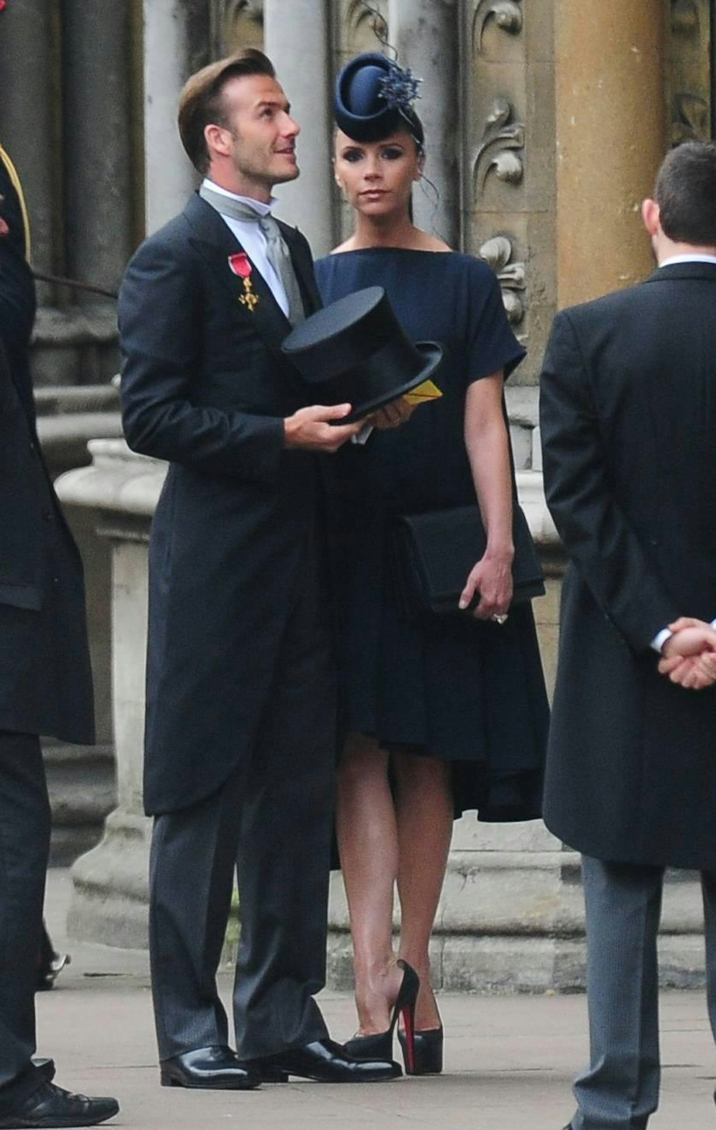 David and Victoria Beckham attend Prince William and Kate Middleton's wedding