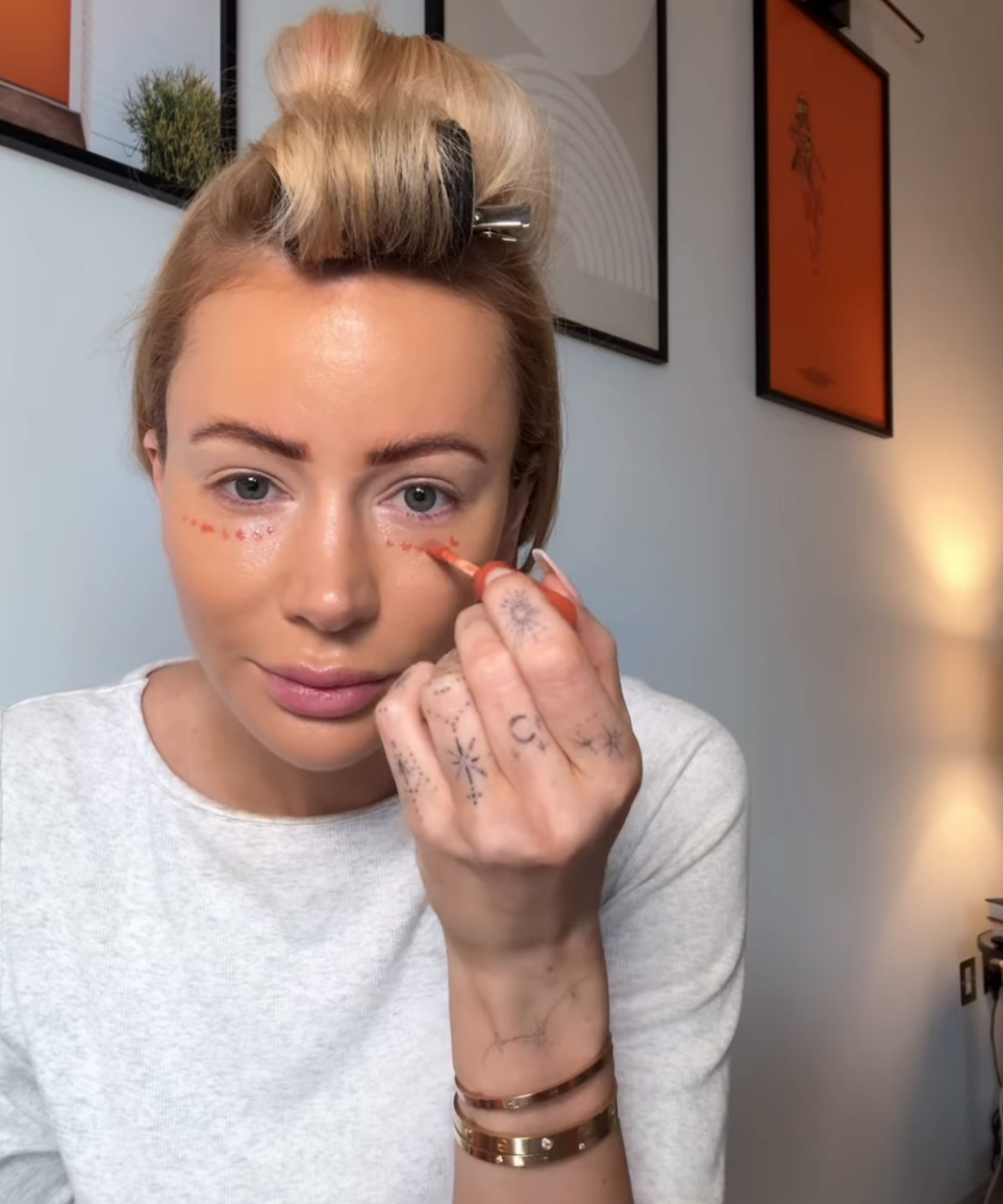 olivia attwood using e.l.f colour corrector