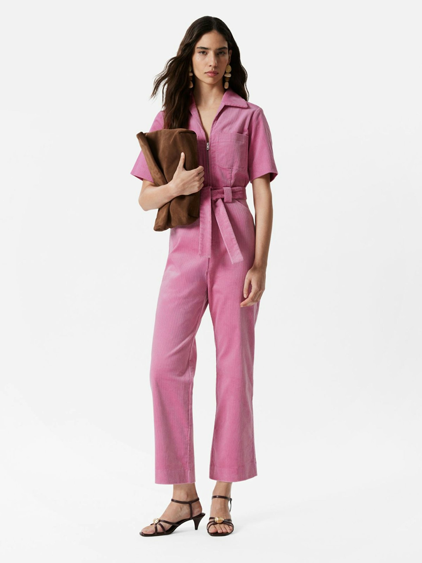 Belted Corduroy Jumpsuit