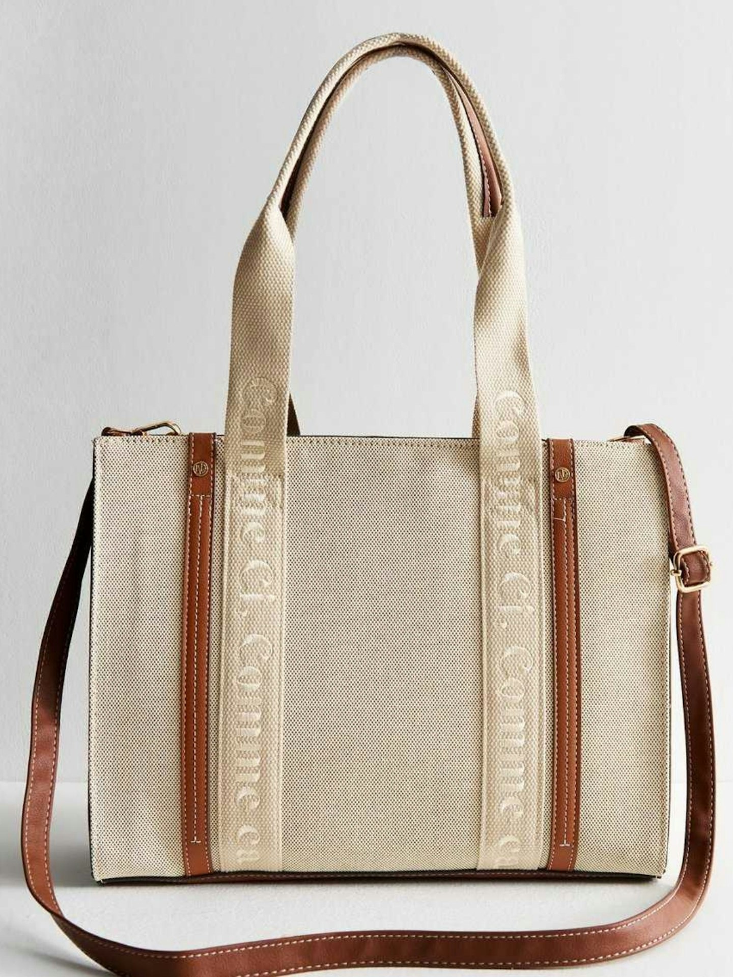 New Look Stone Comme Ci Comme Ca Boxy Tote Bag