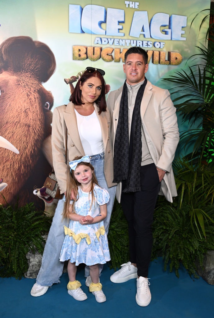 Amy Childs, Billy Delbosq and daughter Polly