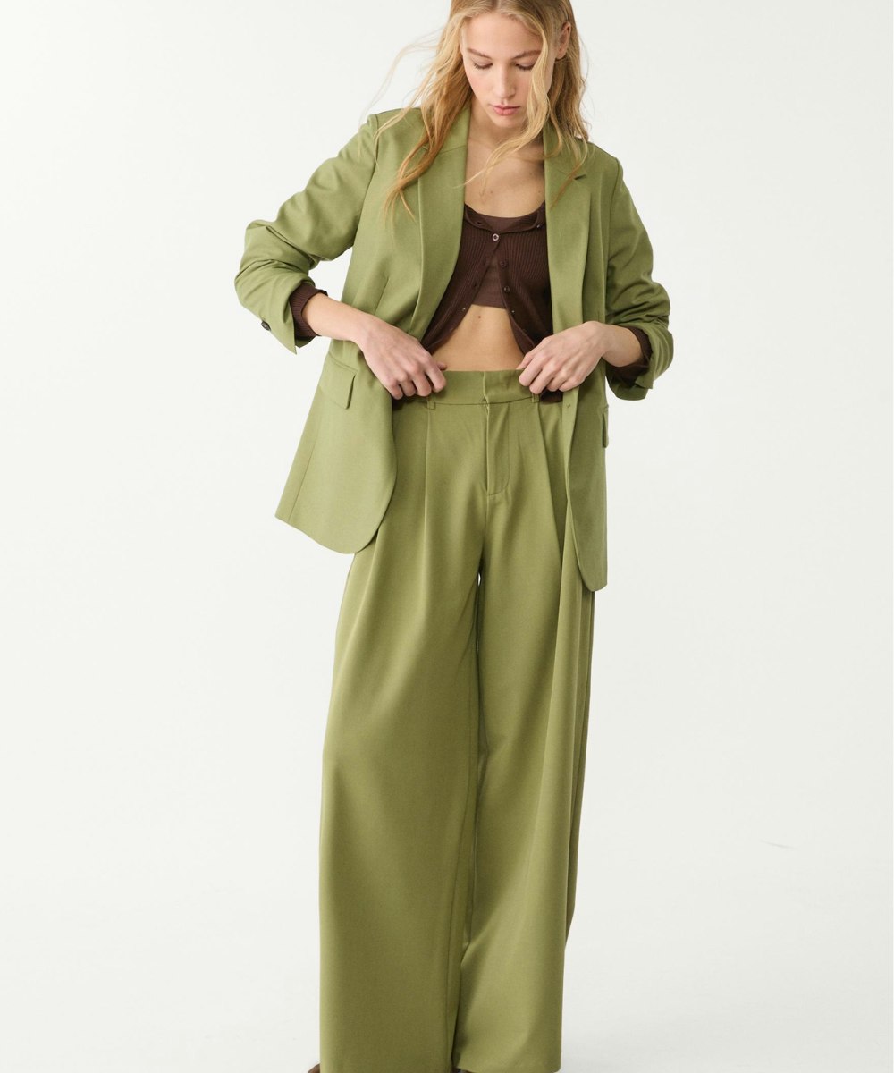 olive green suit