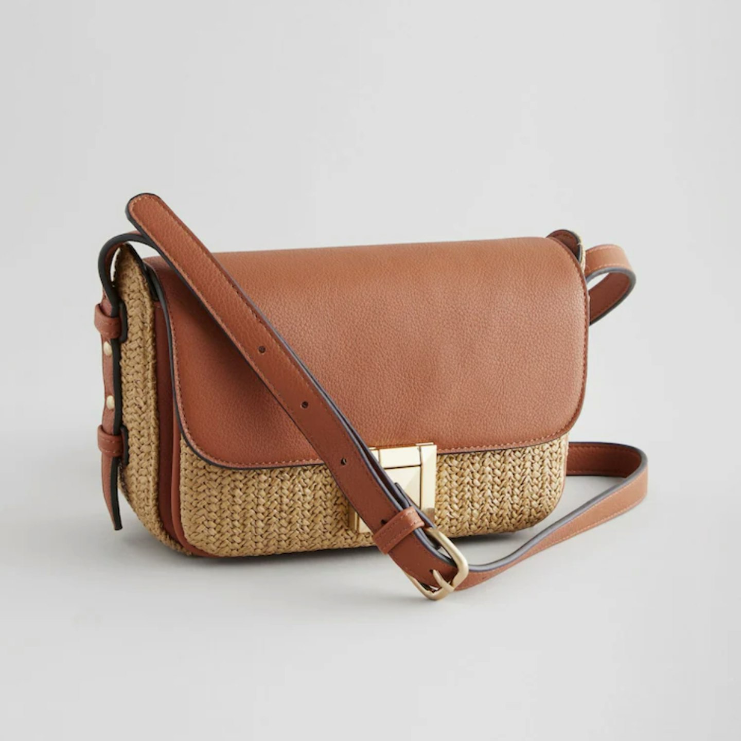 brown raffia handbag
