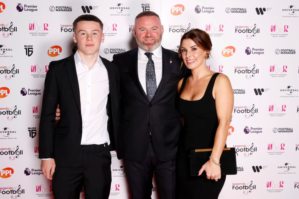 Wayne and Coleen Rooney with eldest son Kai