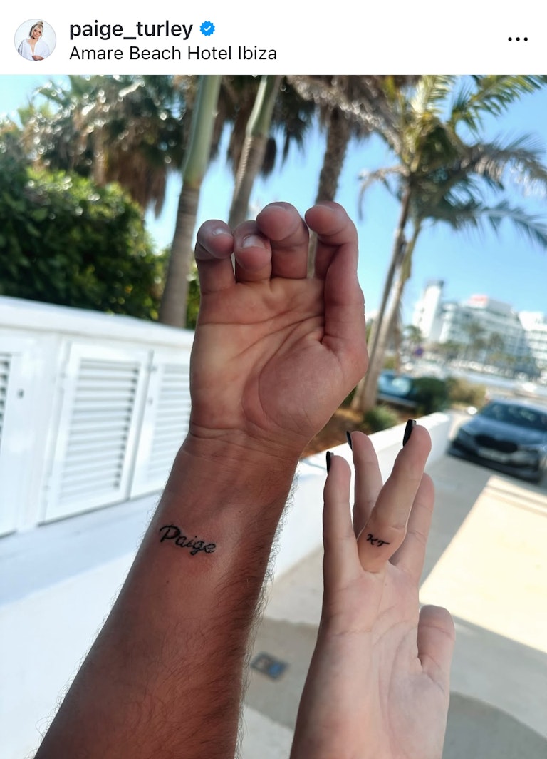 Love Island's Paige Turley gets TATTOO dedicated to new boyfriend