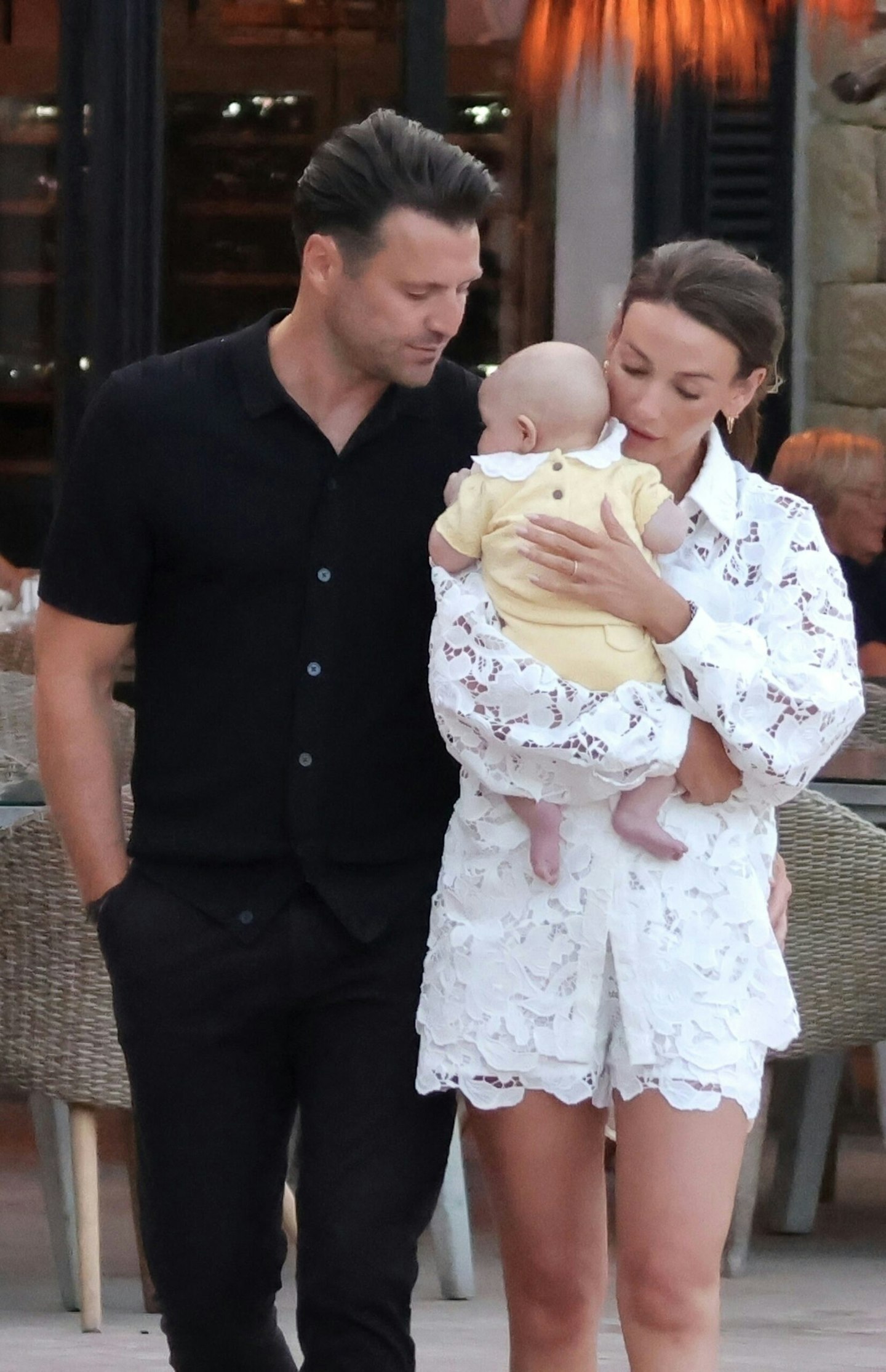 Mark Wright and Michelle Keegan with Palma in Marbella