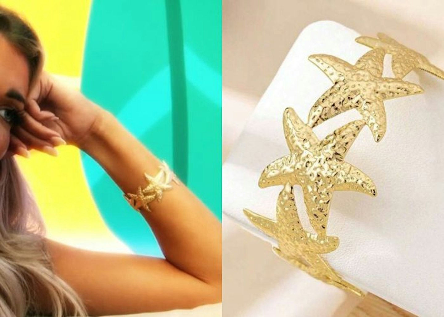 Helena, Islander, is wearing a bracelet
