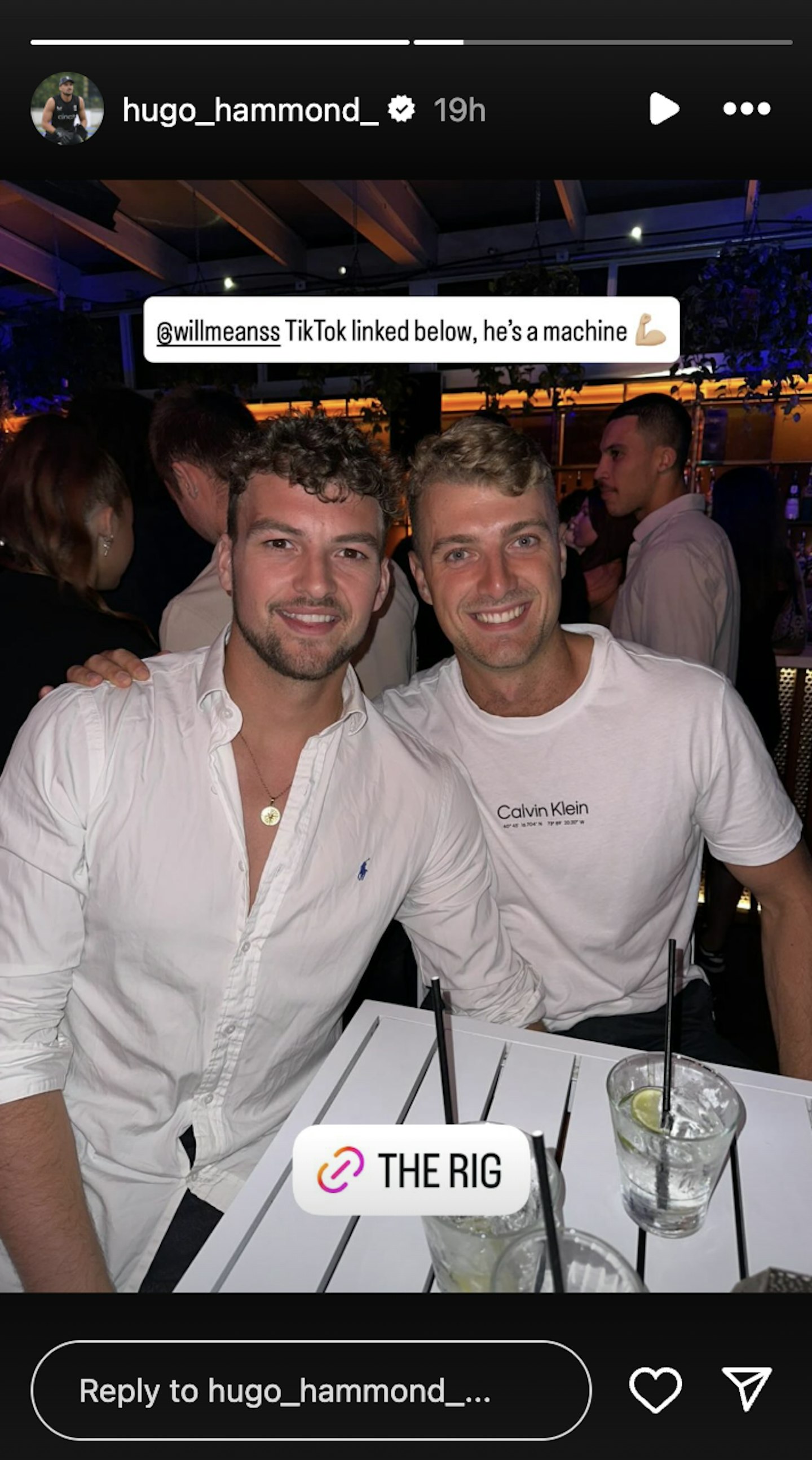 Hugo's Instagram