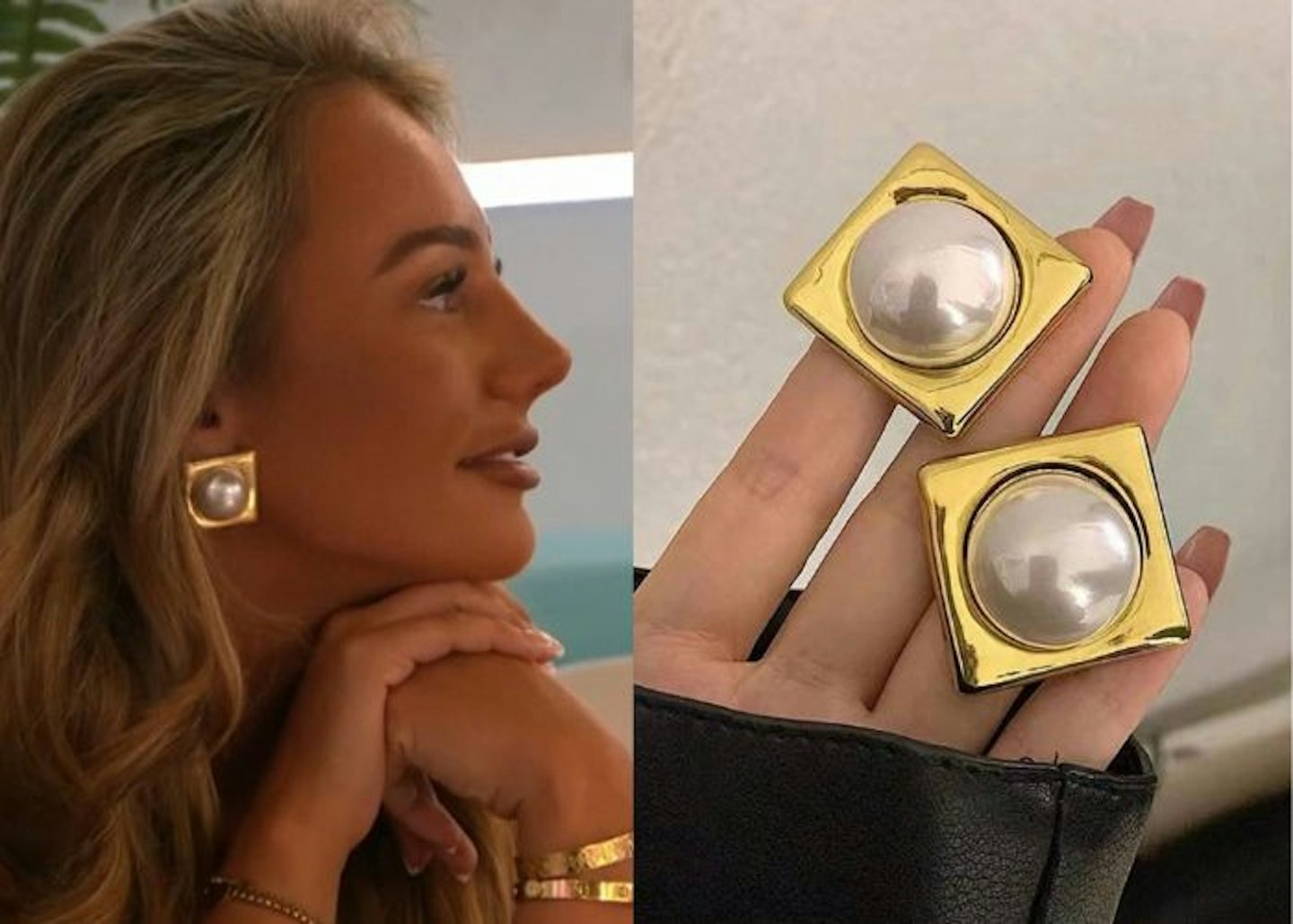 Meg, Islander. is wearing gold earrings