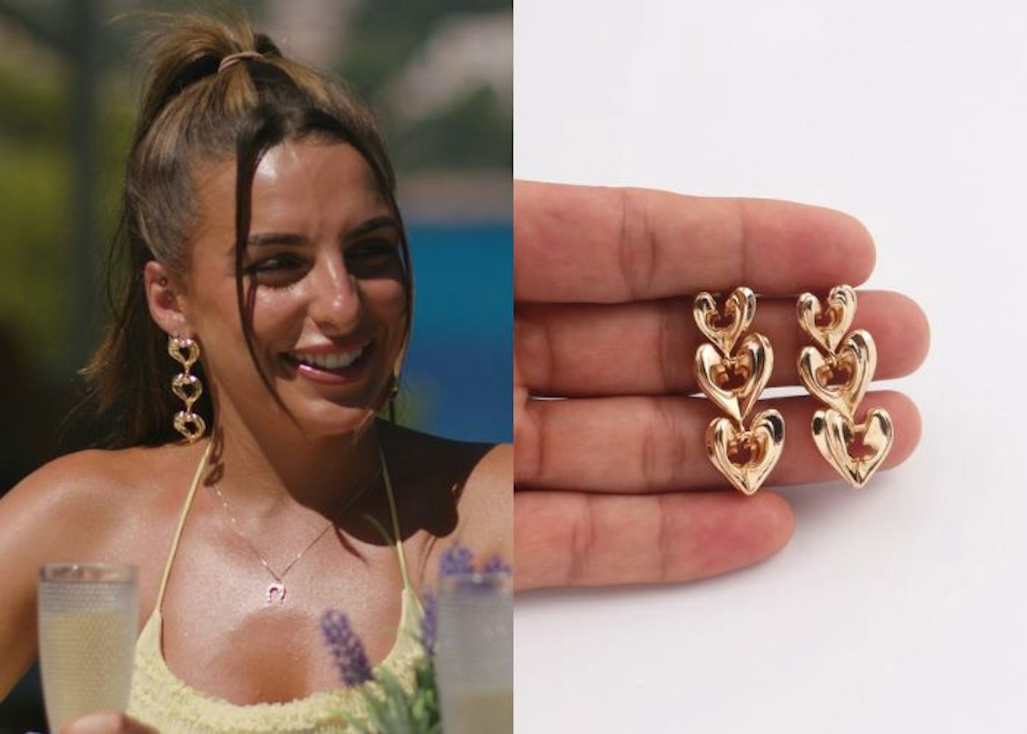 Toni, Islander, is wearing earrings