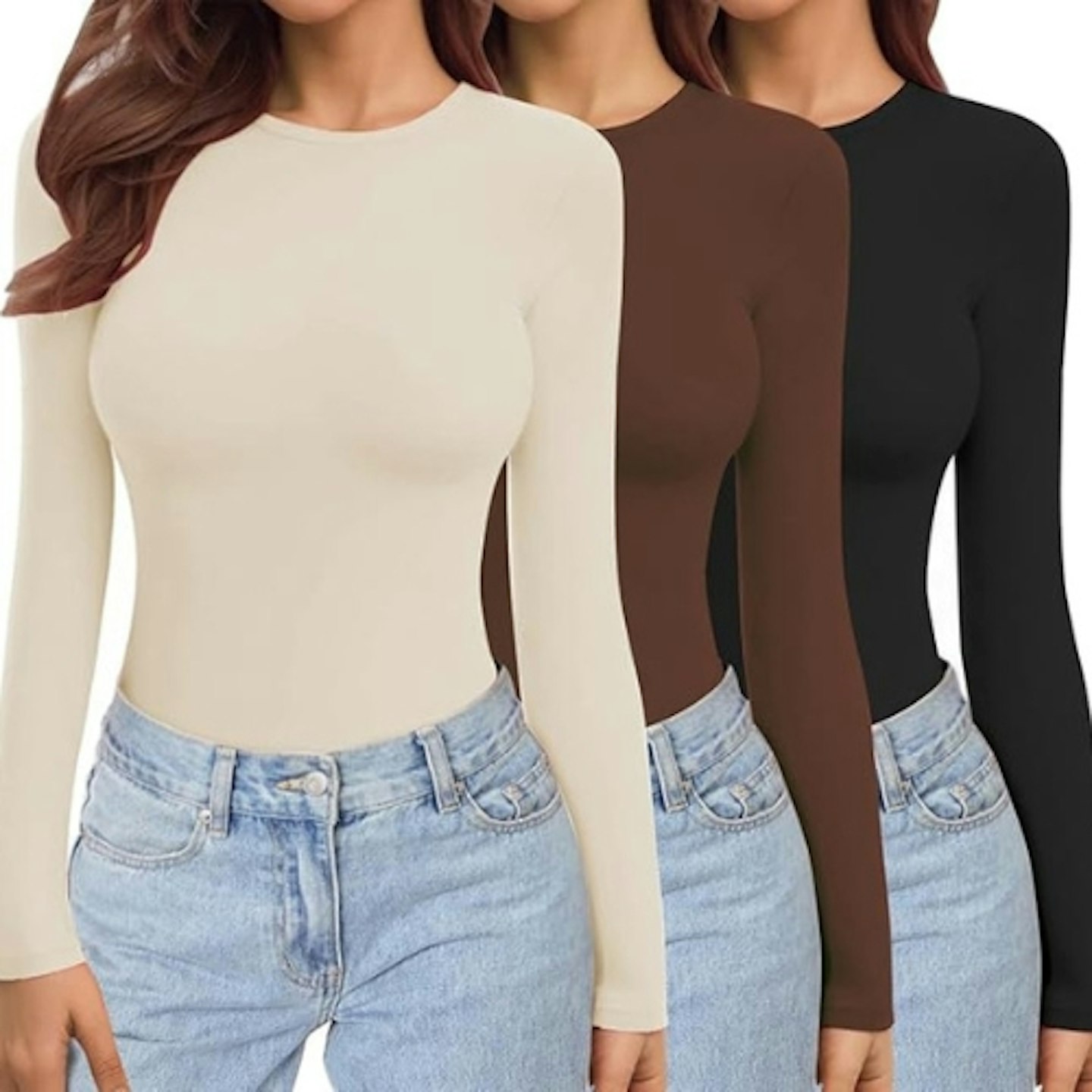 SHOP: Ekouaer Women's 3-Pack Long-Sleeve Tops