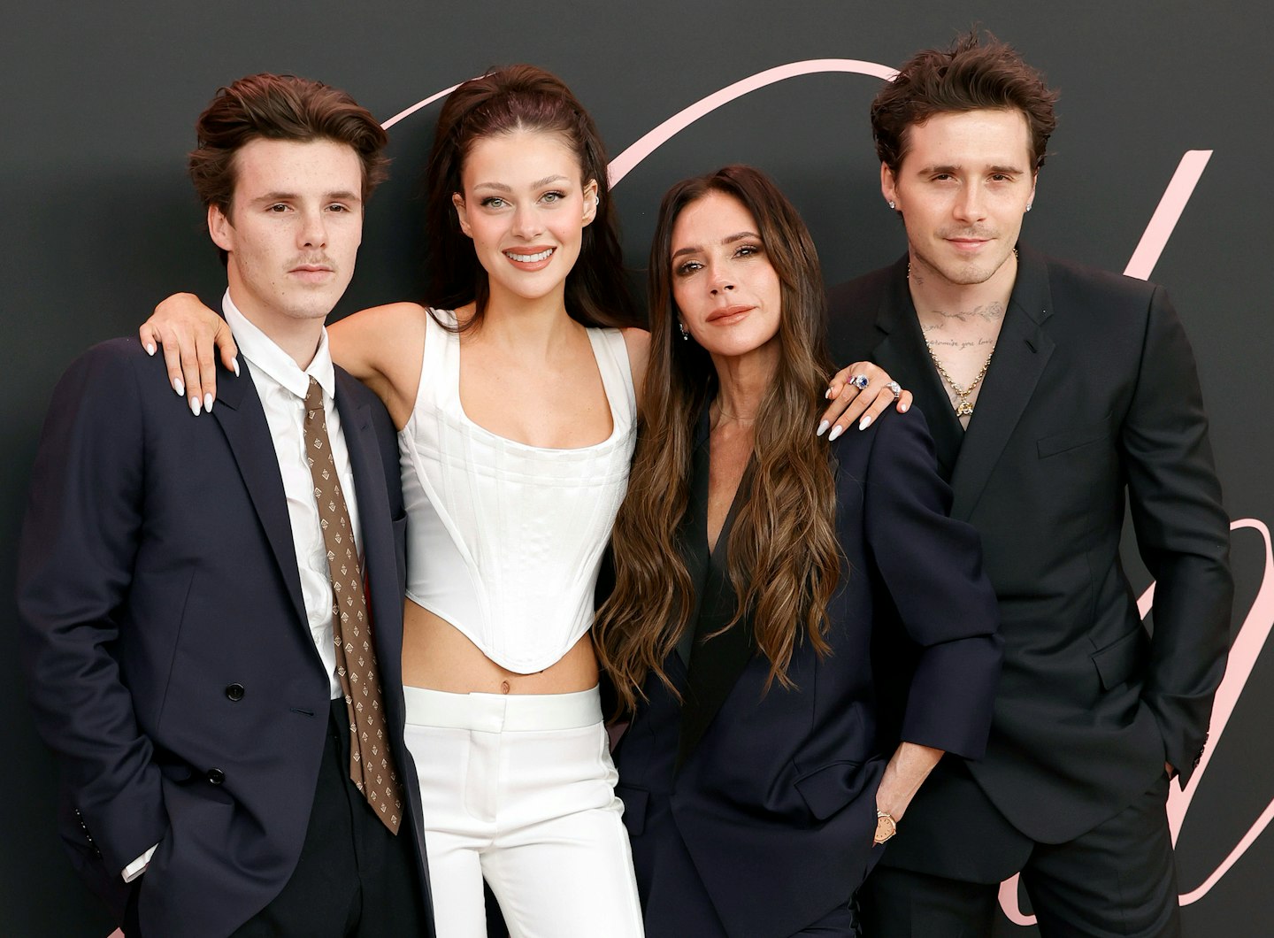 Cruz Beckham, Nicola Peltz, Victoria Beckham and Brooklyn Beckham