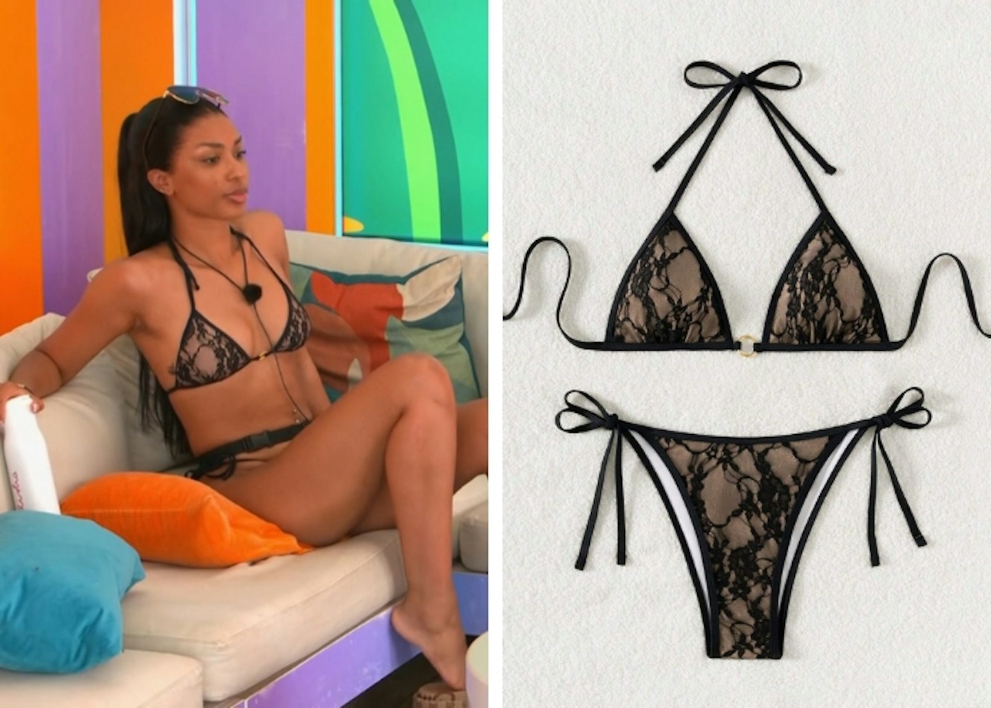 Malisha's lace floral bikini