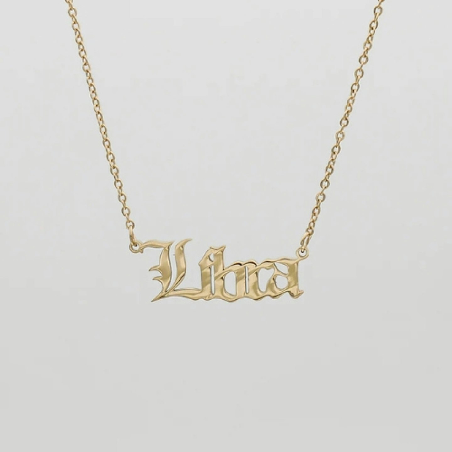 PRYA Old English Zodiac Name Necklace