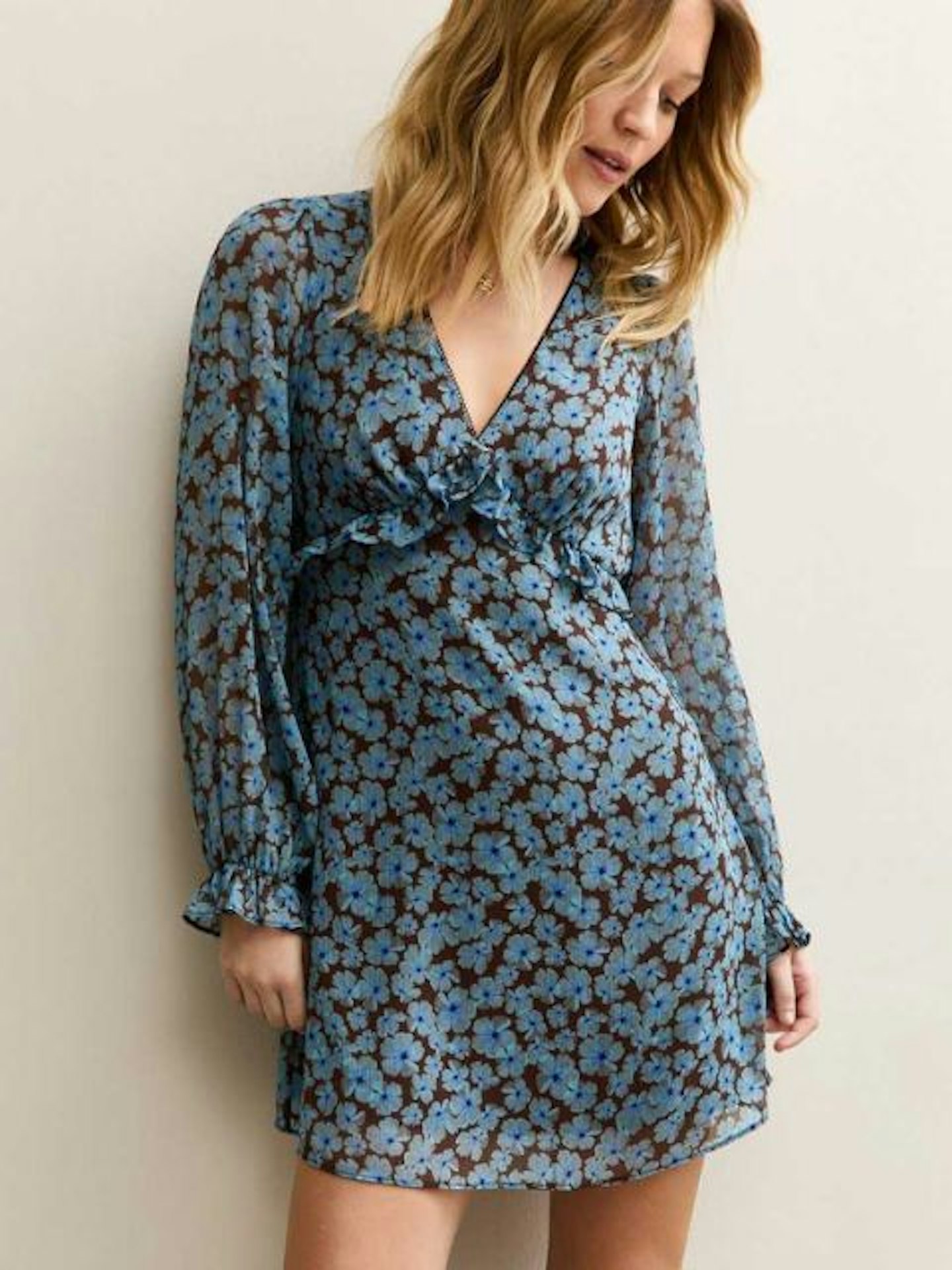 new look dresses blue Georgie Cotton Summer Dress
