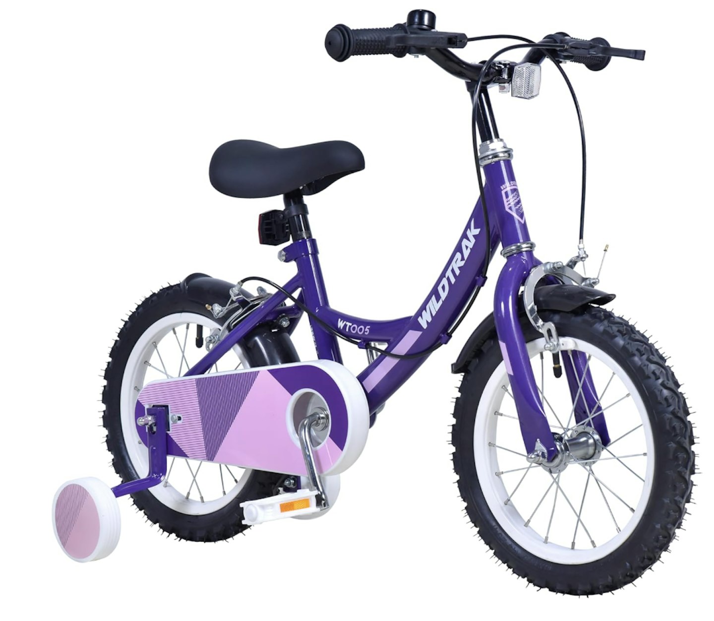 Wildtrak - 14 Inch Bike for Children 3-5 Years Old with Training Wheels - Lilac