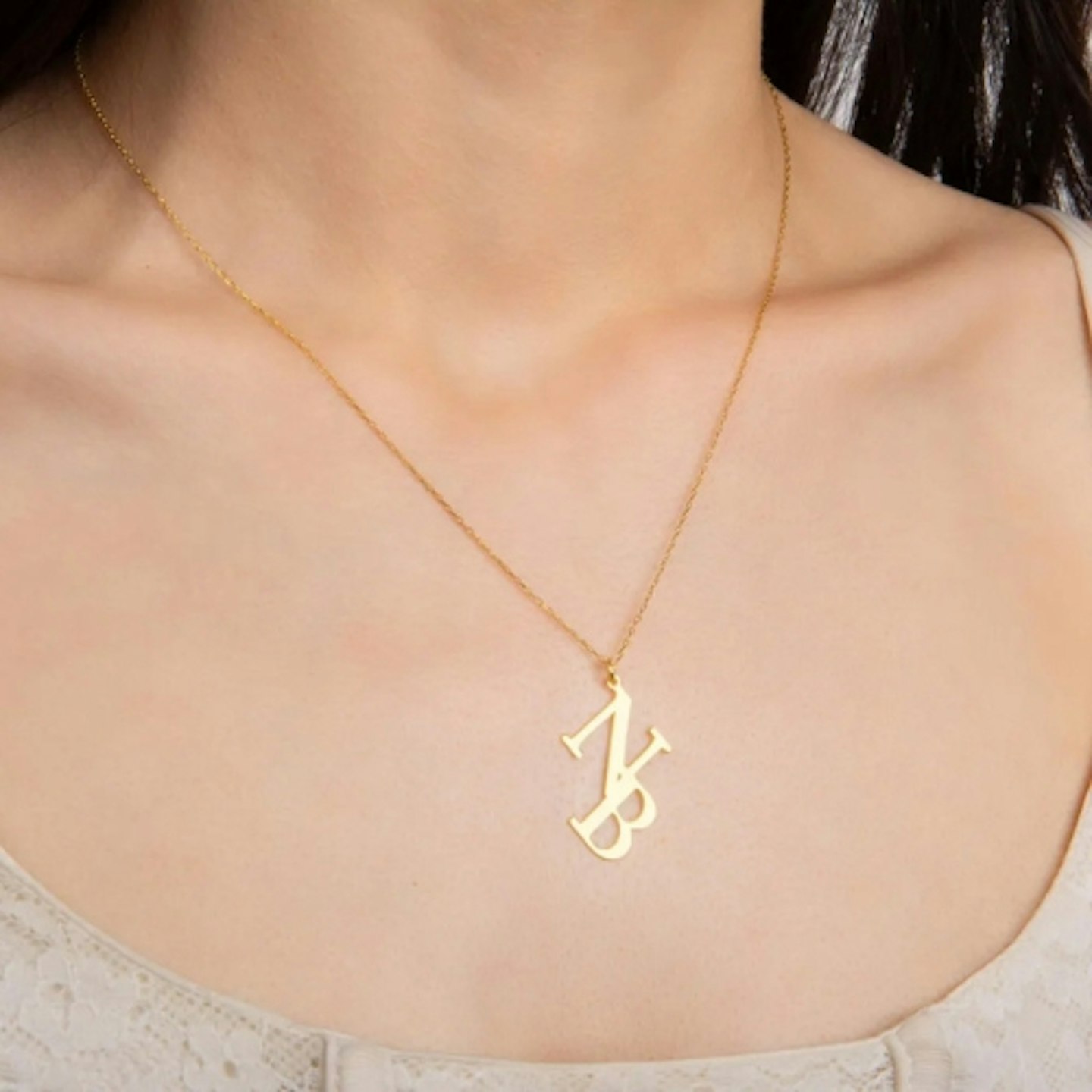 Etsy Double Letter Necklace 