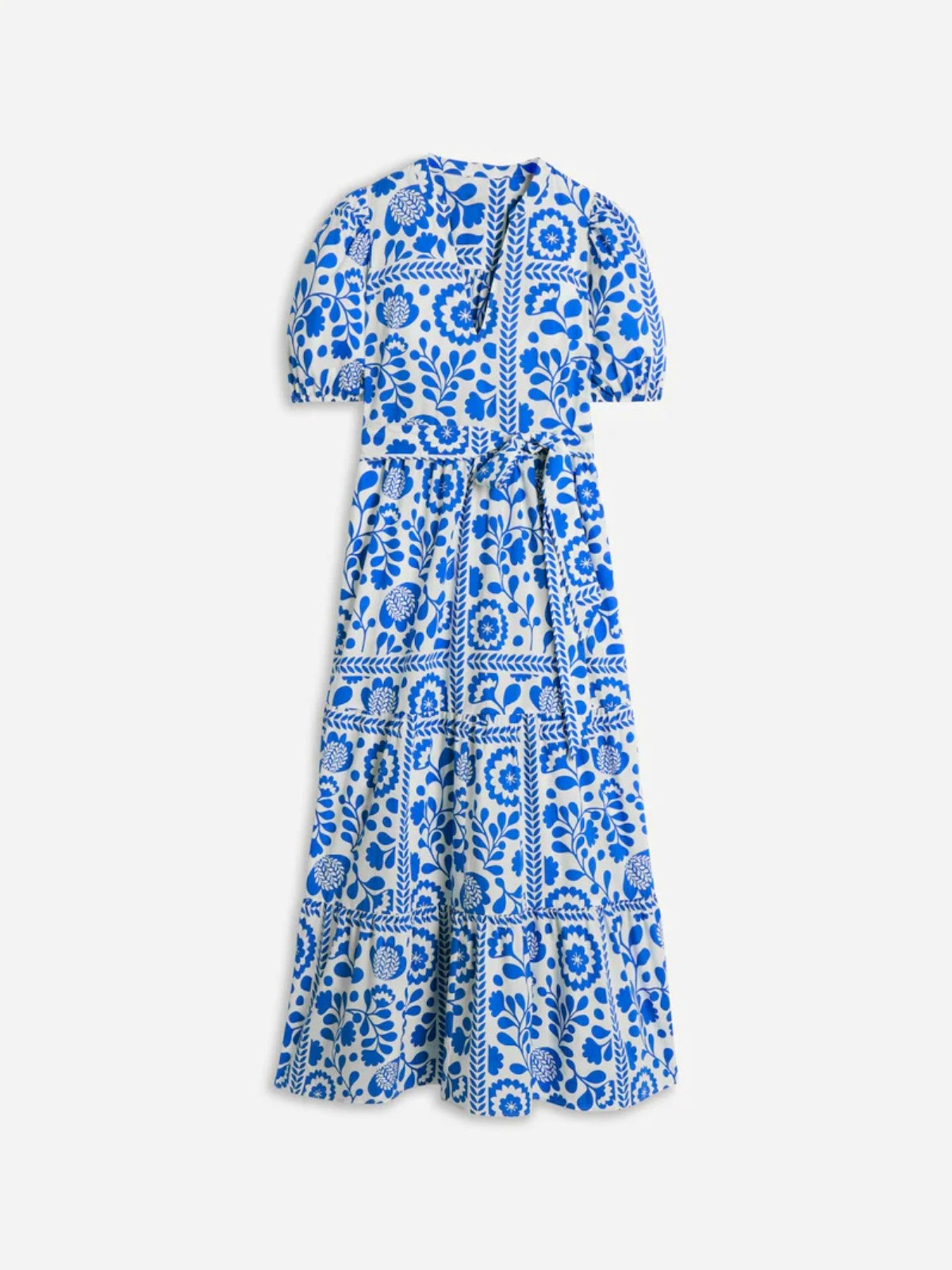 SHOP: Boden Christabel Cotton Midi Dress In Blue Walled Garden