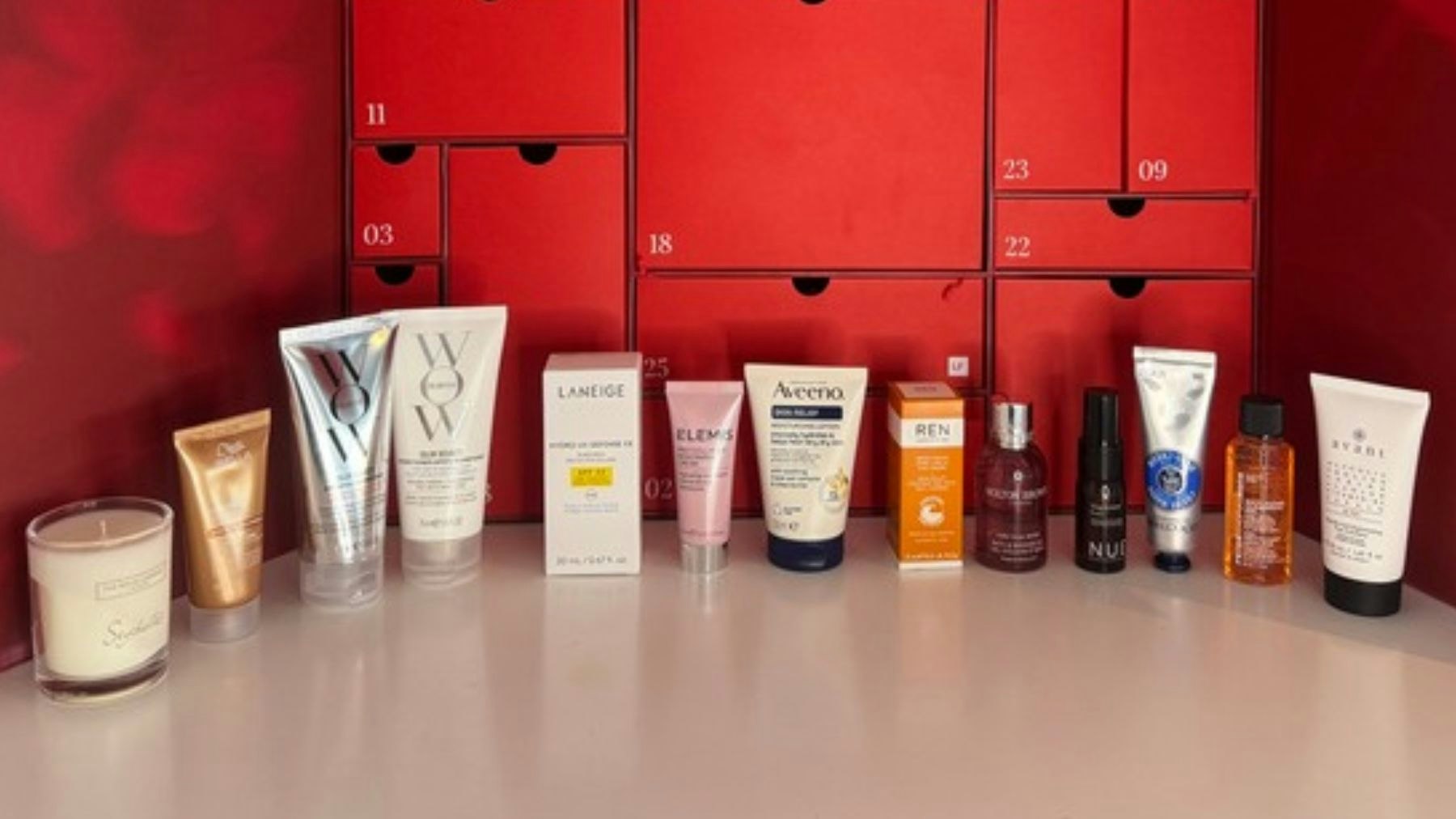 Deluxe size products inside the LOOKFANTASTIC Advent Calendar