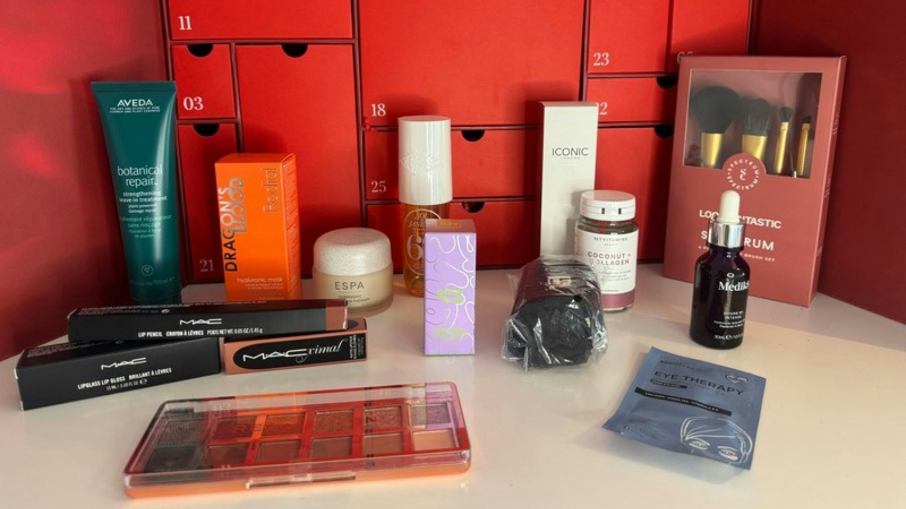 Full size products inside the LOOKFANTASTIC Advent Calendar 2025