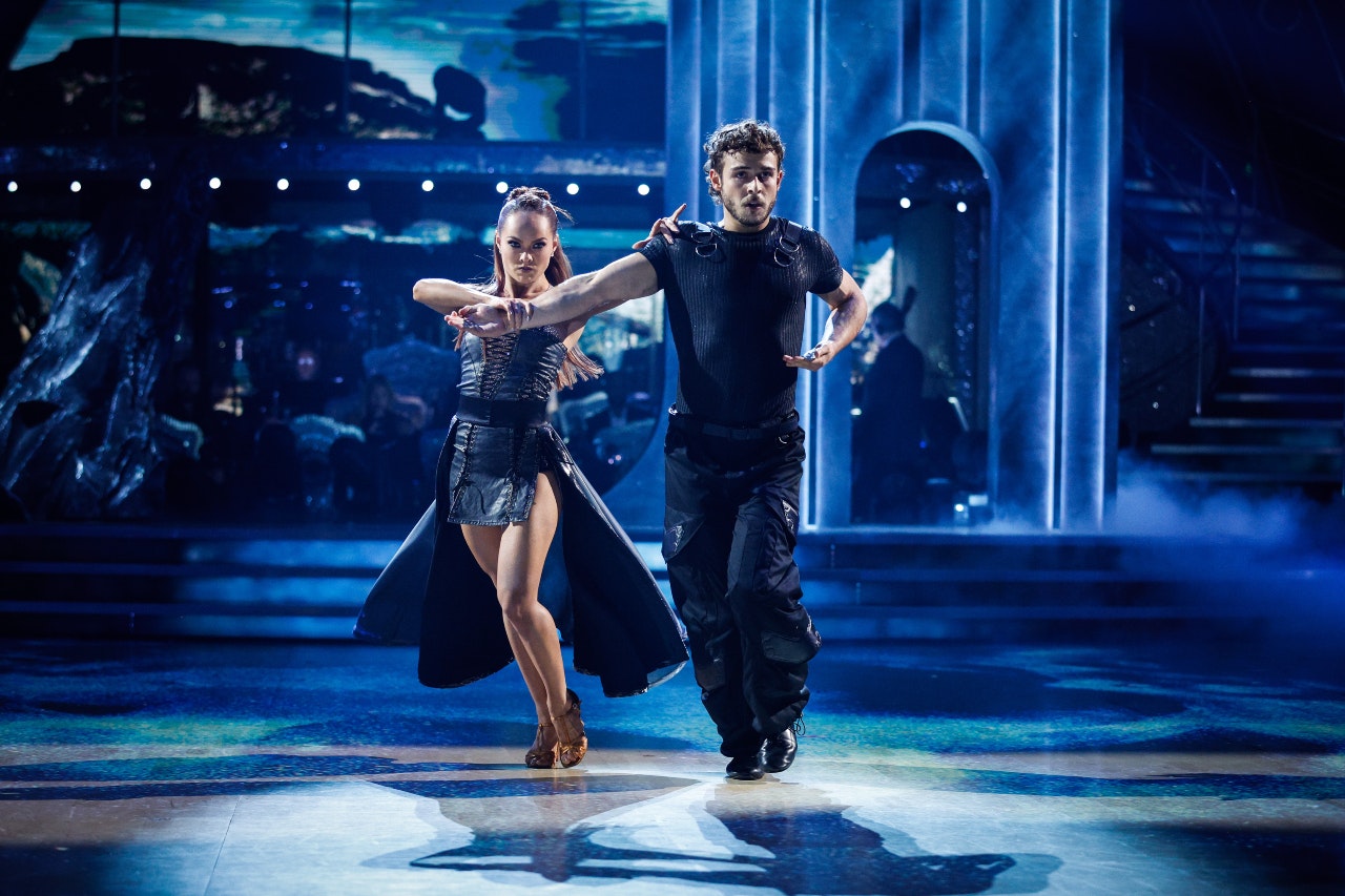 Alexis Warr and George Clarke dancing the paso doble on Strictly