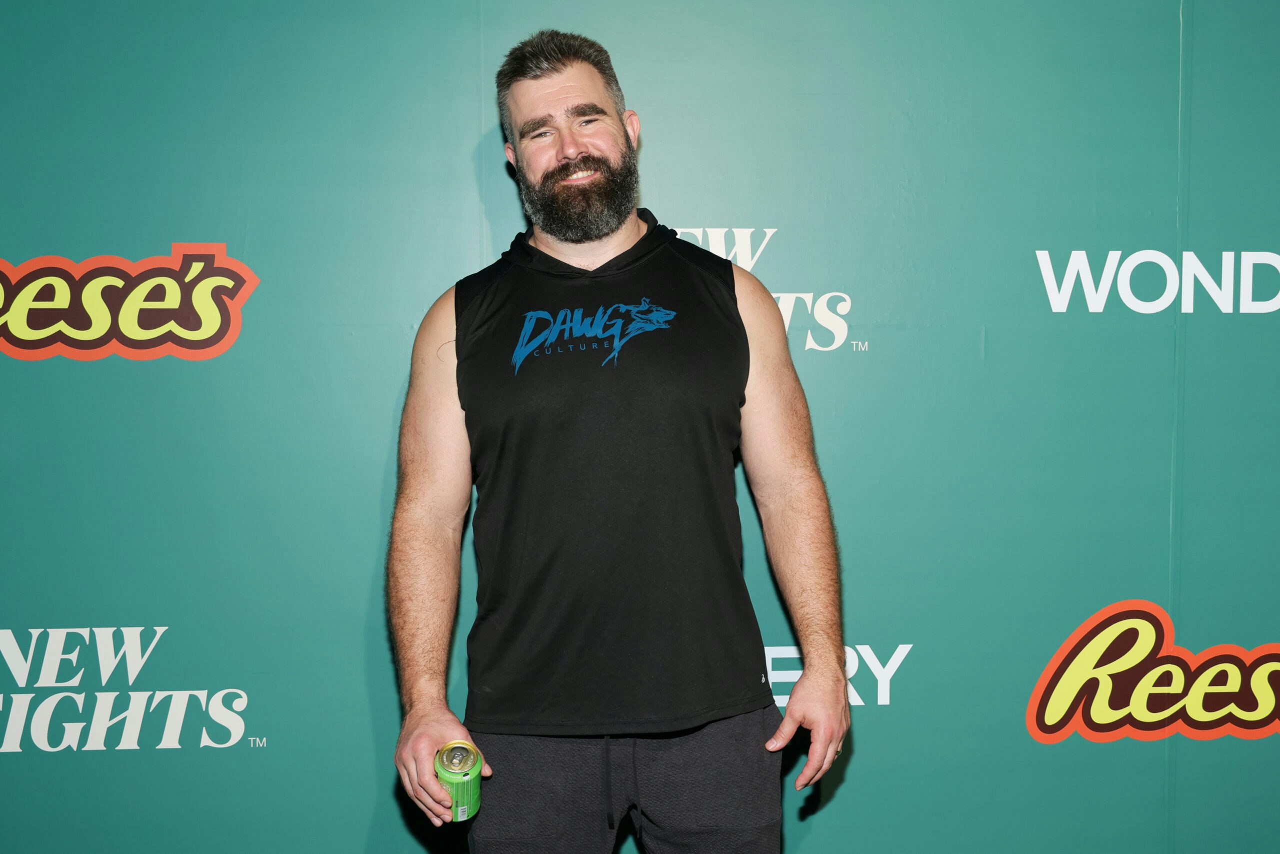Jason Kelce attends Wondery x The New Heights House Party Hosted by Jason Kelce on February 05, 2025 in New Orleans, Louisiana. (Photo by Michael Loccisano/Getty Images for The New Heights)