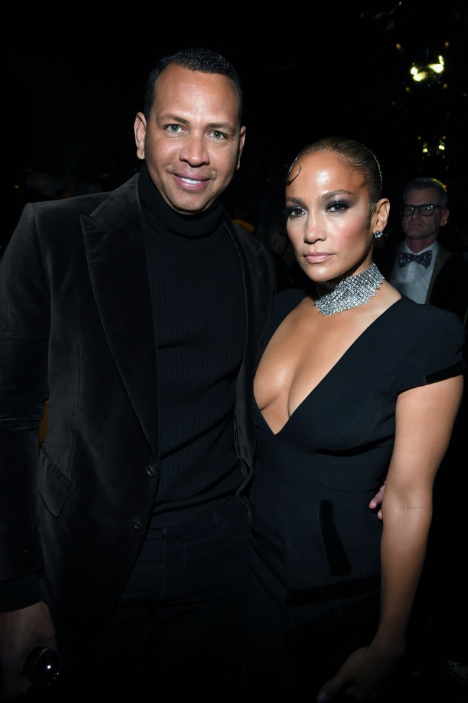 Alex Rodriguez and Jennifer Lopez attend the Tom Ford AW20 Show at Milk Studios