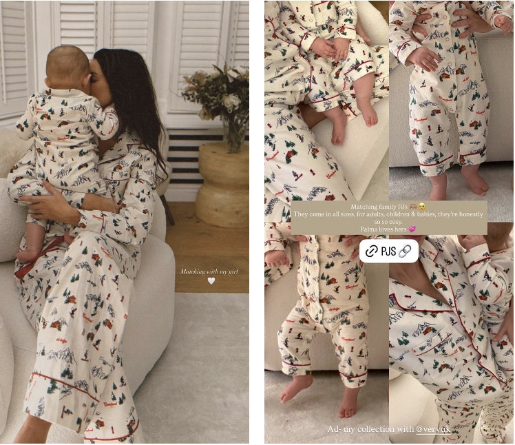 Michelle Keegan matching PJs