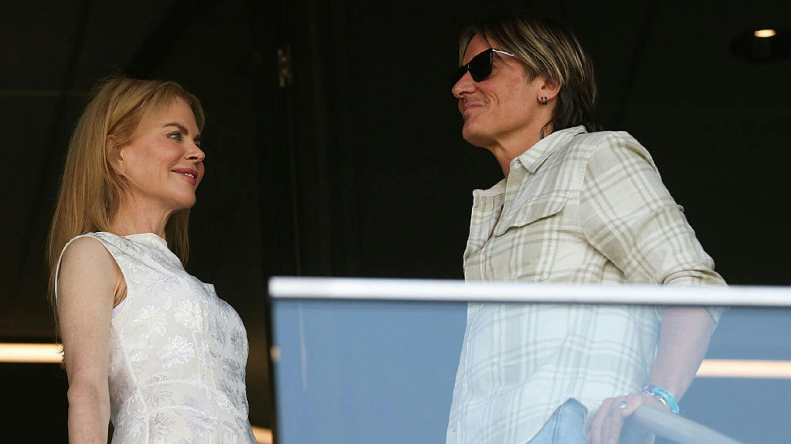 Actress Nicole Kidman and Singer Keith Urban look on during the FIFA Club World Cup 2025