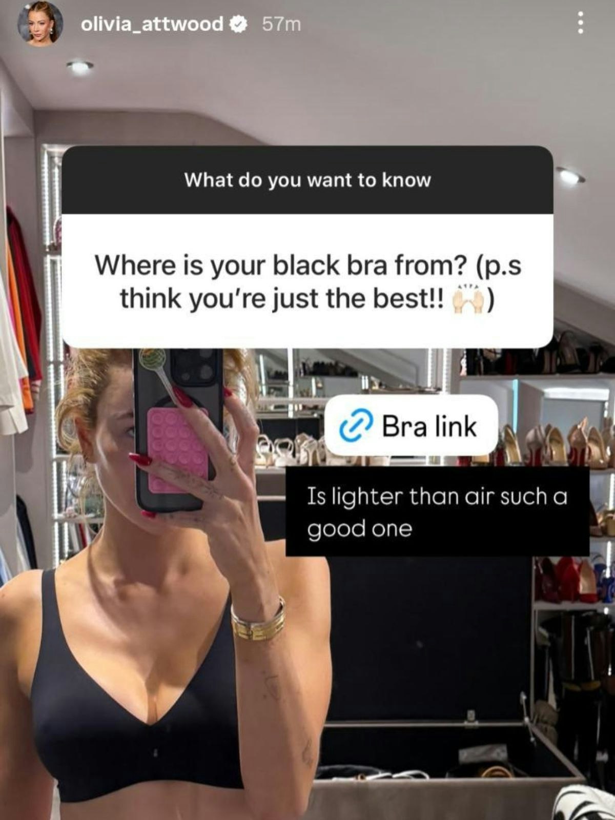 Olivia Attwood SKIMS bra