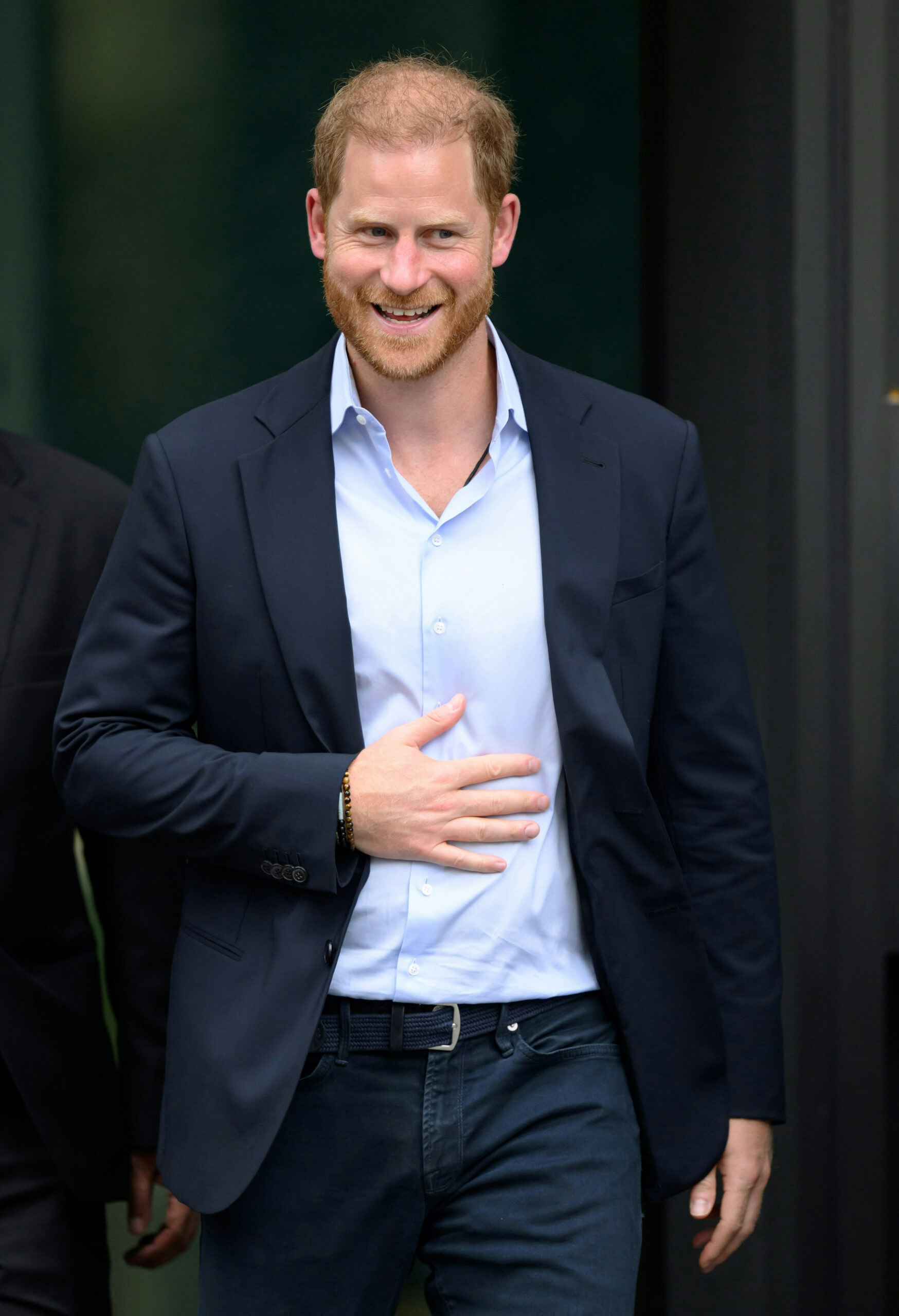 Prince Harry, Duke of Sussex departs after visiting the Centre For Blast Injury Studies at Imperial College London