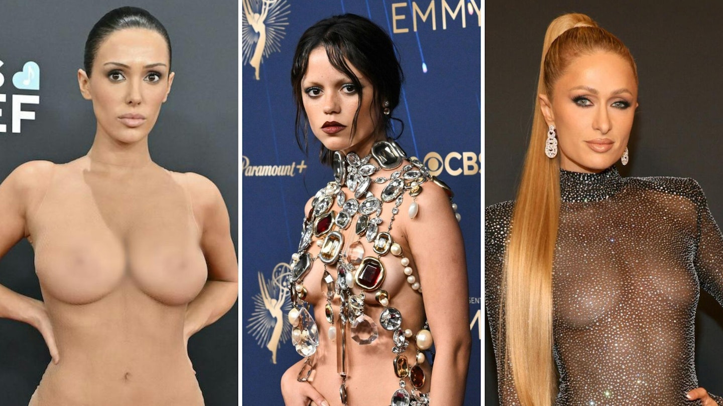 Hollywood's Boldest Naked Dresses on the Red Carpet Hollywood's Boldest Naked Dresses on the Red Carpet