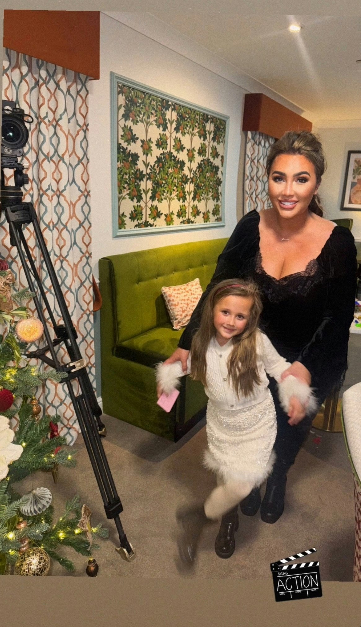 Lauren Goodger and her daughter Larose