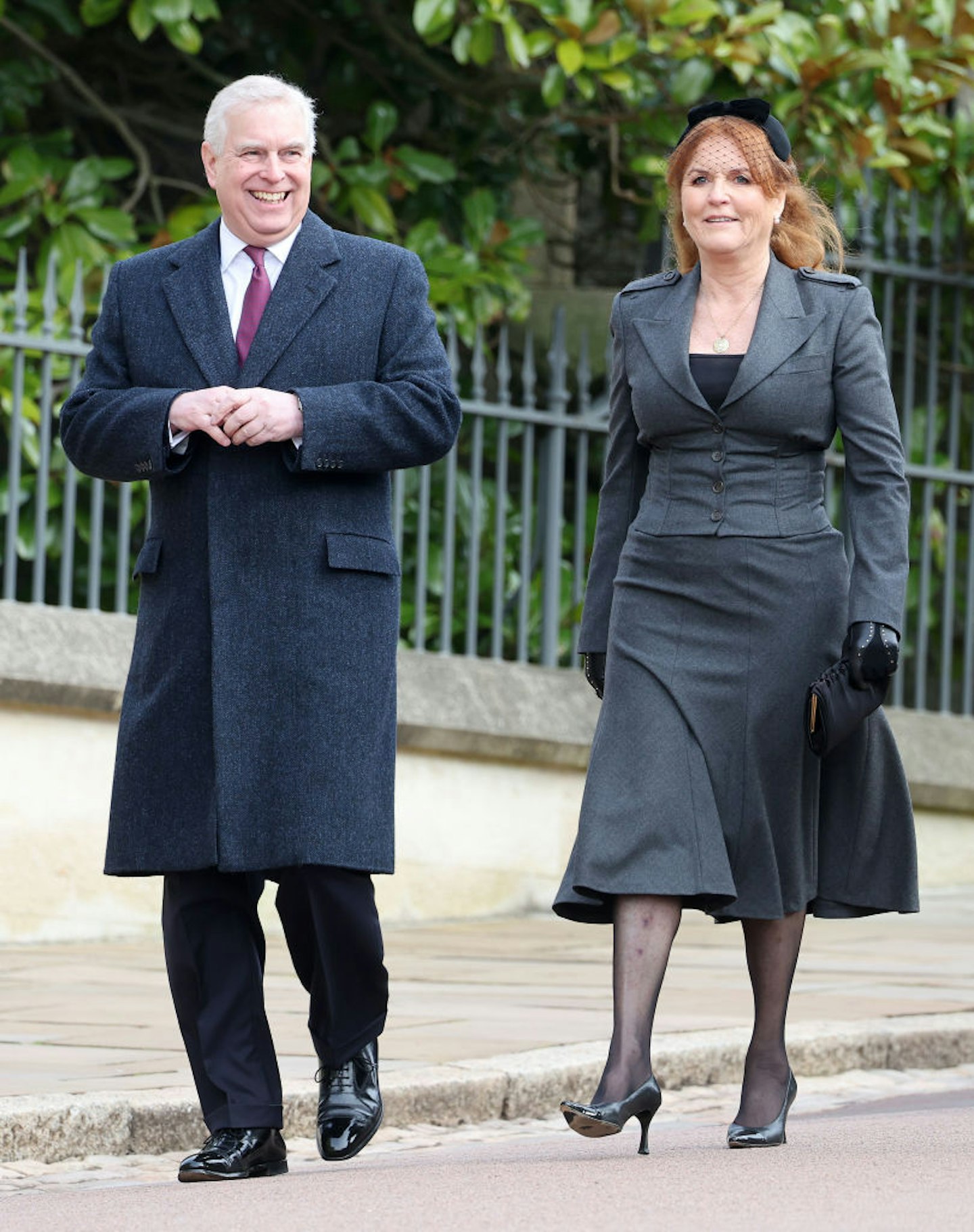 Prince Andrew, Duke of York, and Sarah, Duchess of York attend the Thanksgiving Service for King Constantine of the Hellenes at St George's Chapel