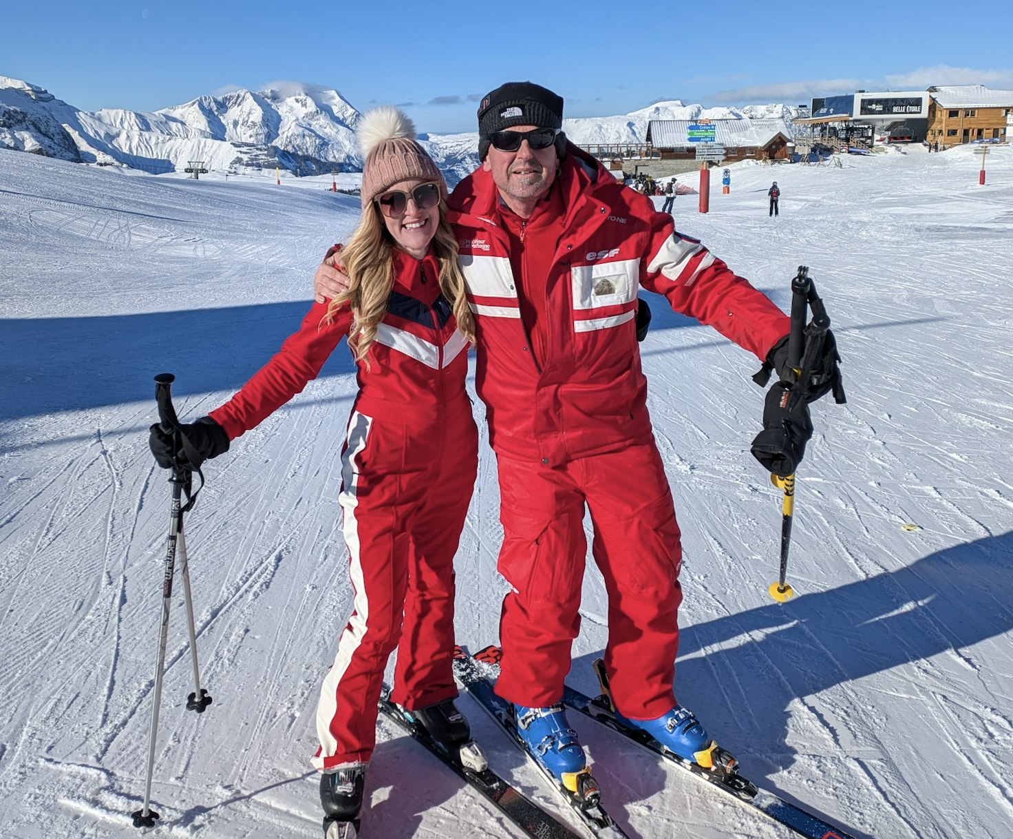 katie banks skiing with les deux alps instructor