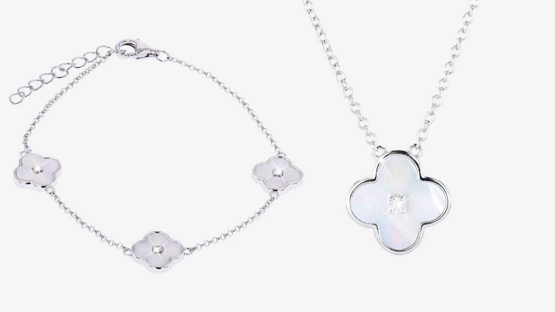Win real Mother of Pearl Clover Jewellery set from Warren James