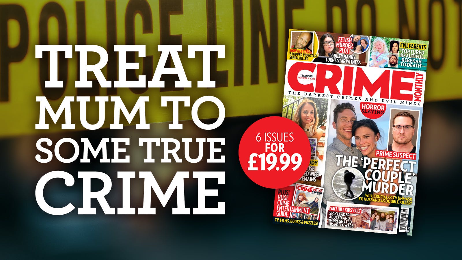 For the mum who loves a mystery – thrill her this Mother’s Day with Crime Monthly