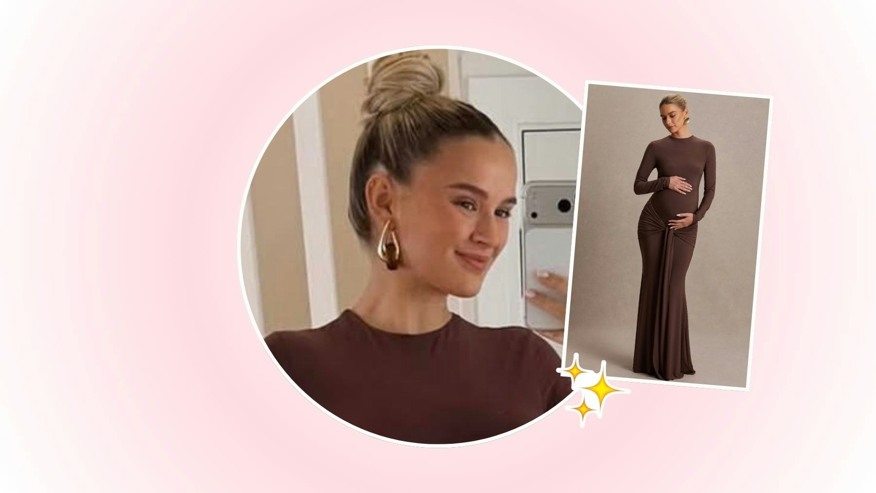 We've Found Where To Shop Molly Mae's Brown Maternity Dress We've Found Where To Shop Molly Mae's Brown Maternity Dress