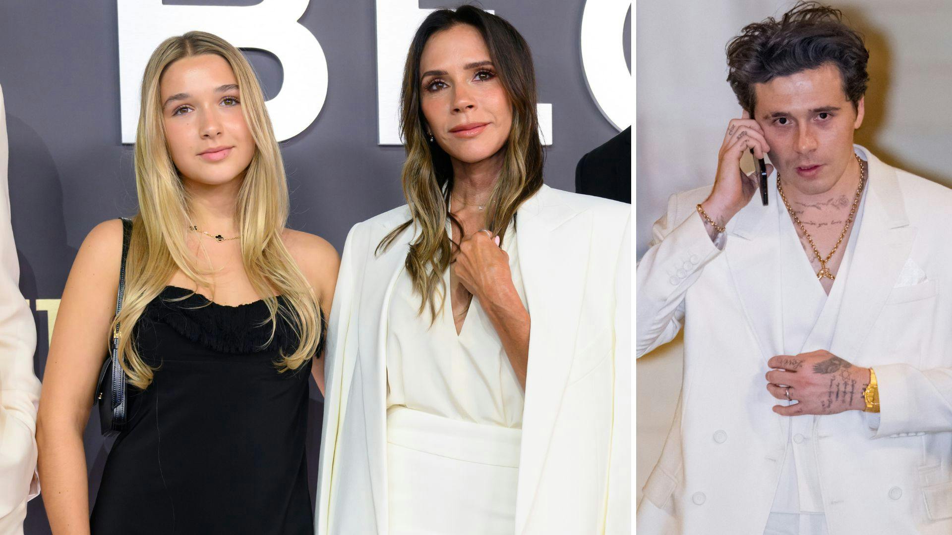Harper, Brooklyn and Victoria Beckham
