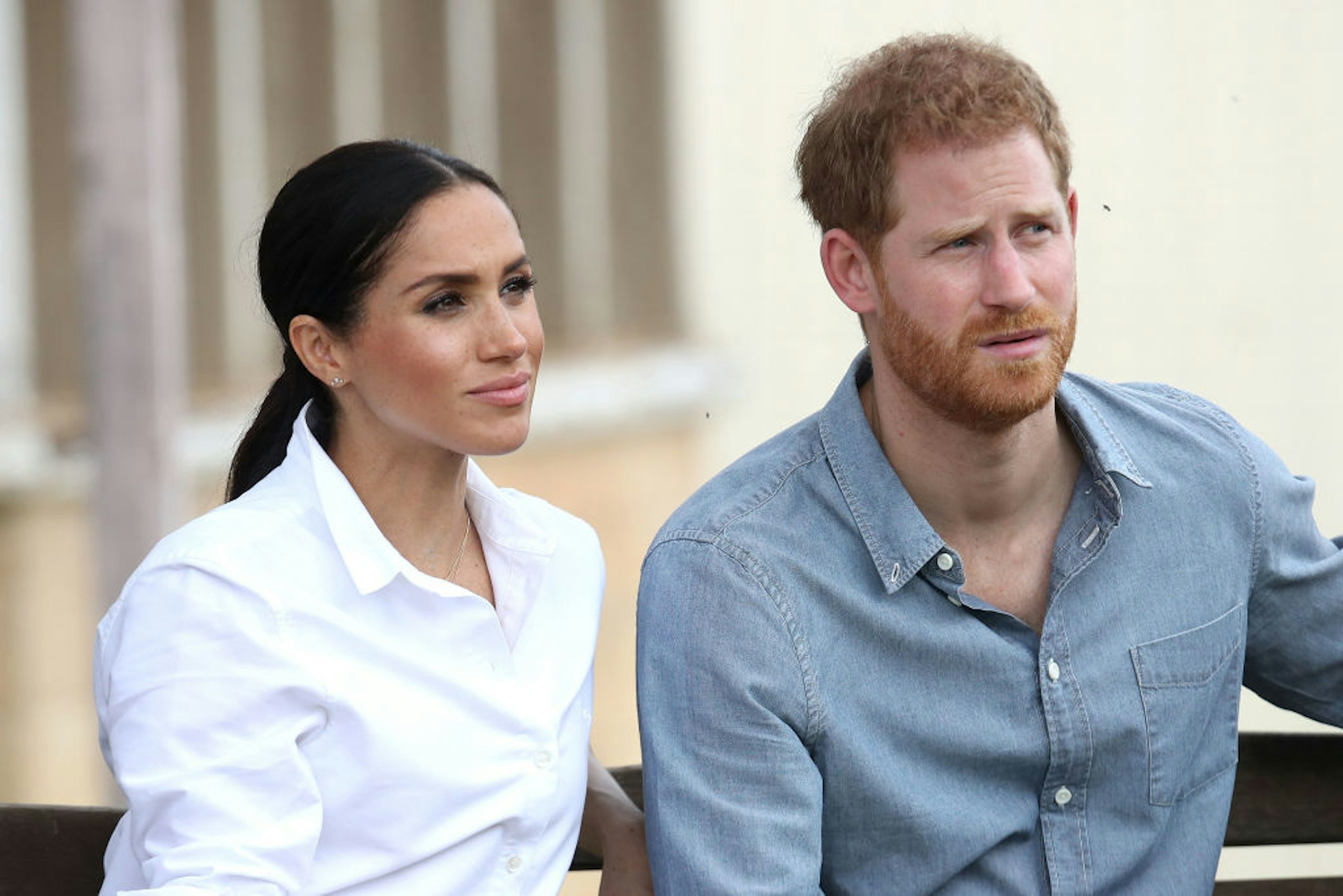 Prince Harry, Duke of Sussex and Meghan, Duchess of Sussex visit a local farming family, the Woodleys