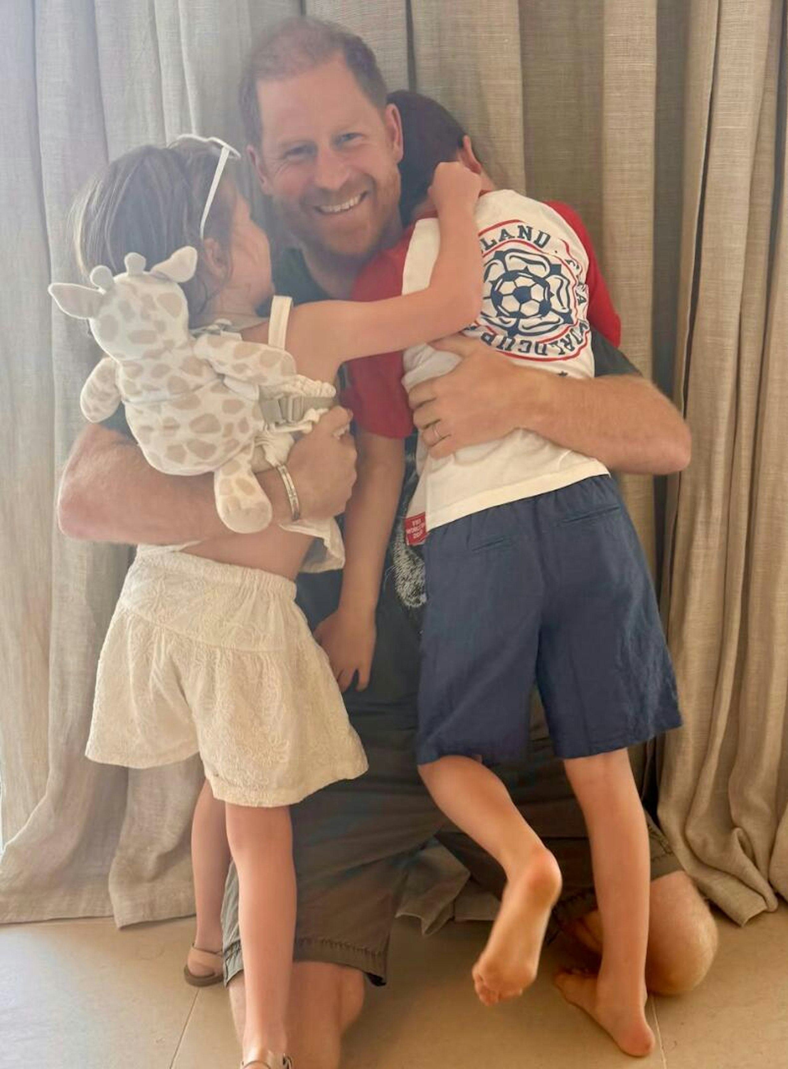 Harry with the kids