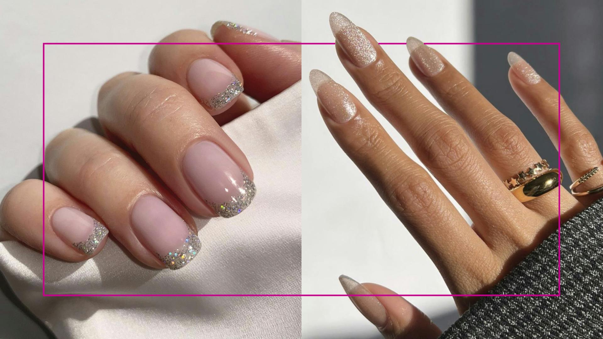 How To Super Easy Graduated Glitter Tips on Nails  Beautie