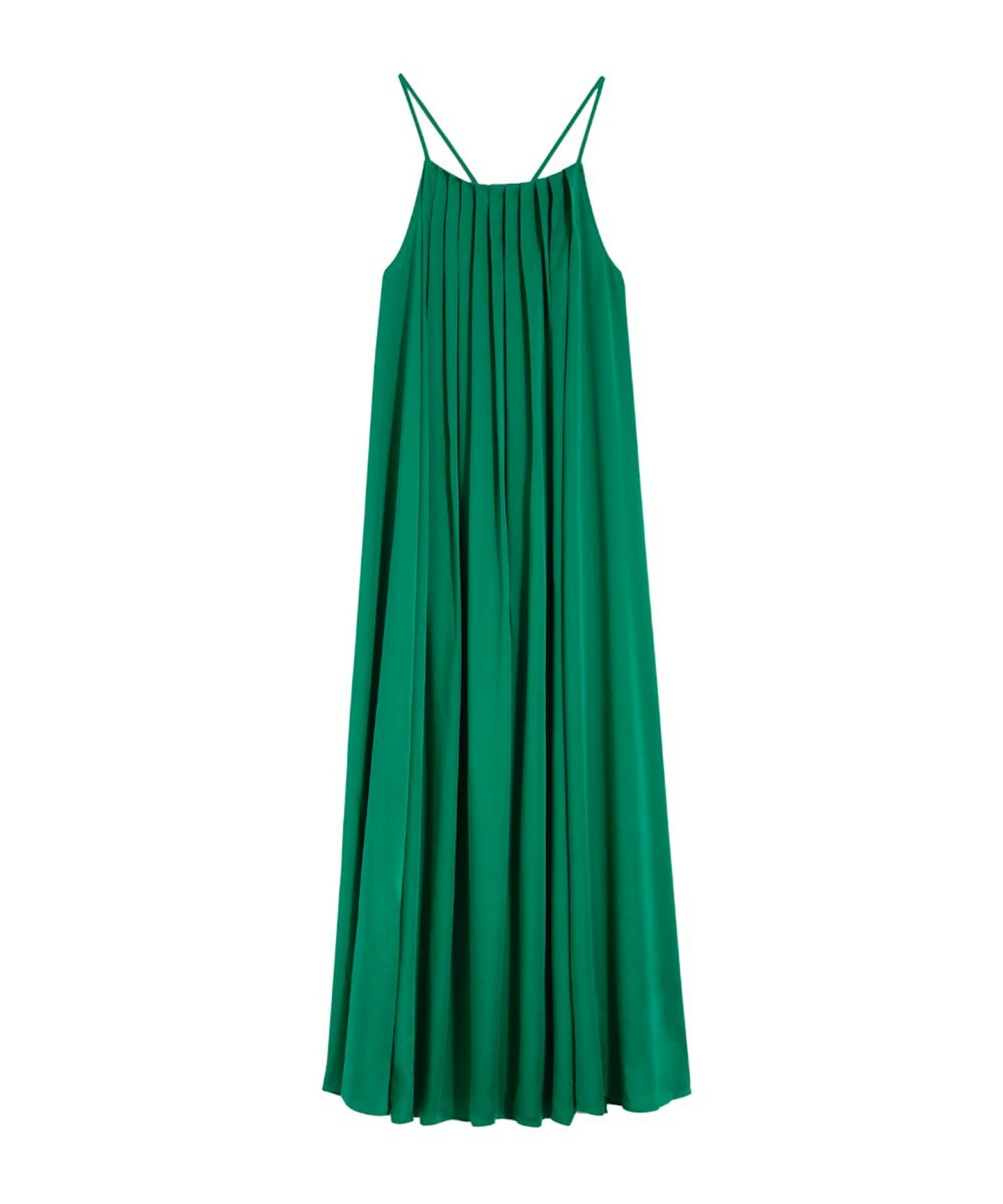 & Other Stories, Pleated Halterneck Maxi Dress
