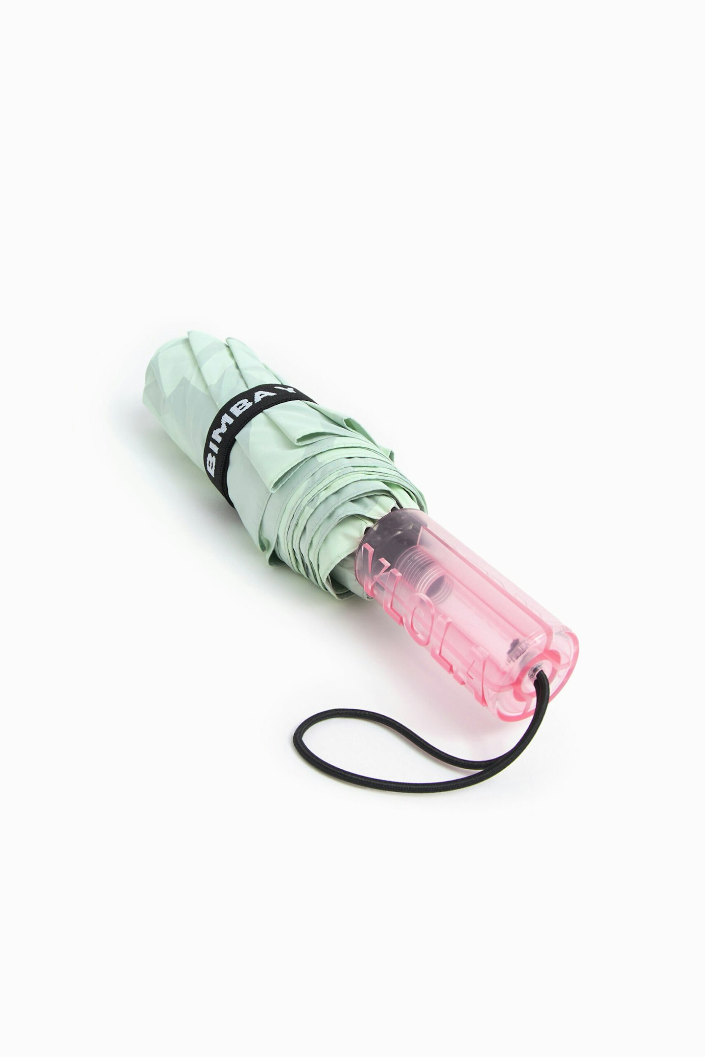 Bimba Y Lola, Green Umbrella Pink Transparent Handle