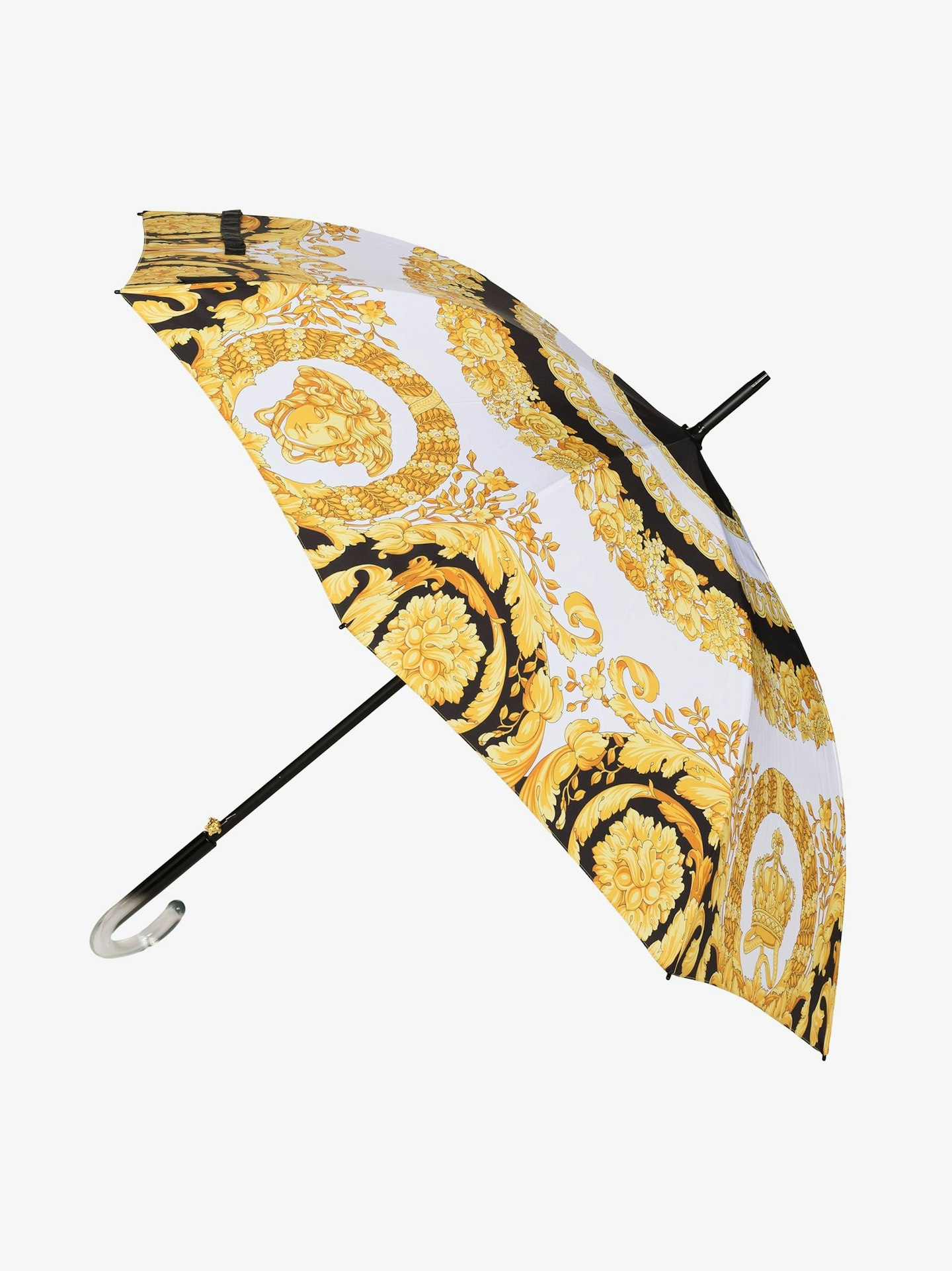 Versace White Baroque Print Umbrella