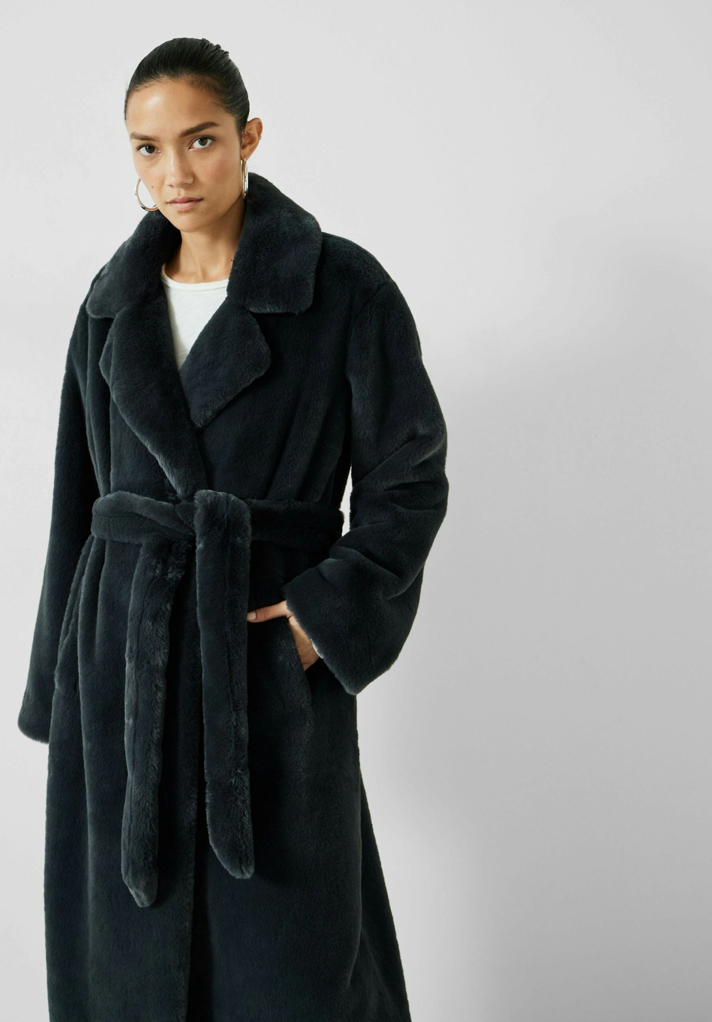 HUSH faux fur coat