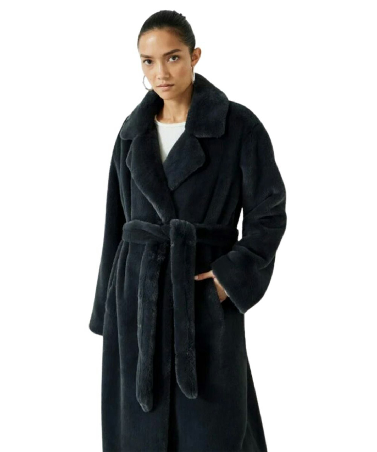 Hush, Jolene Faux Fur Belted Coat